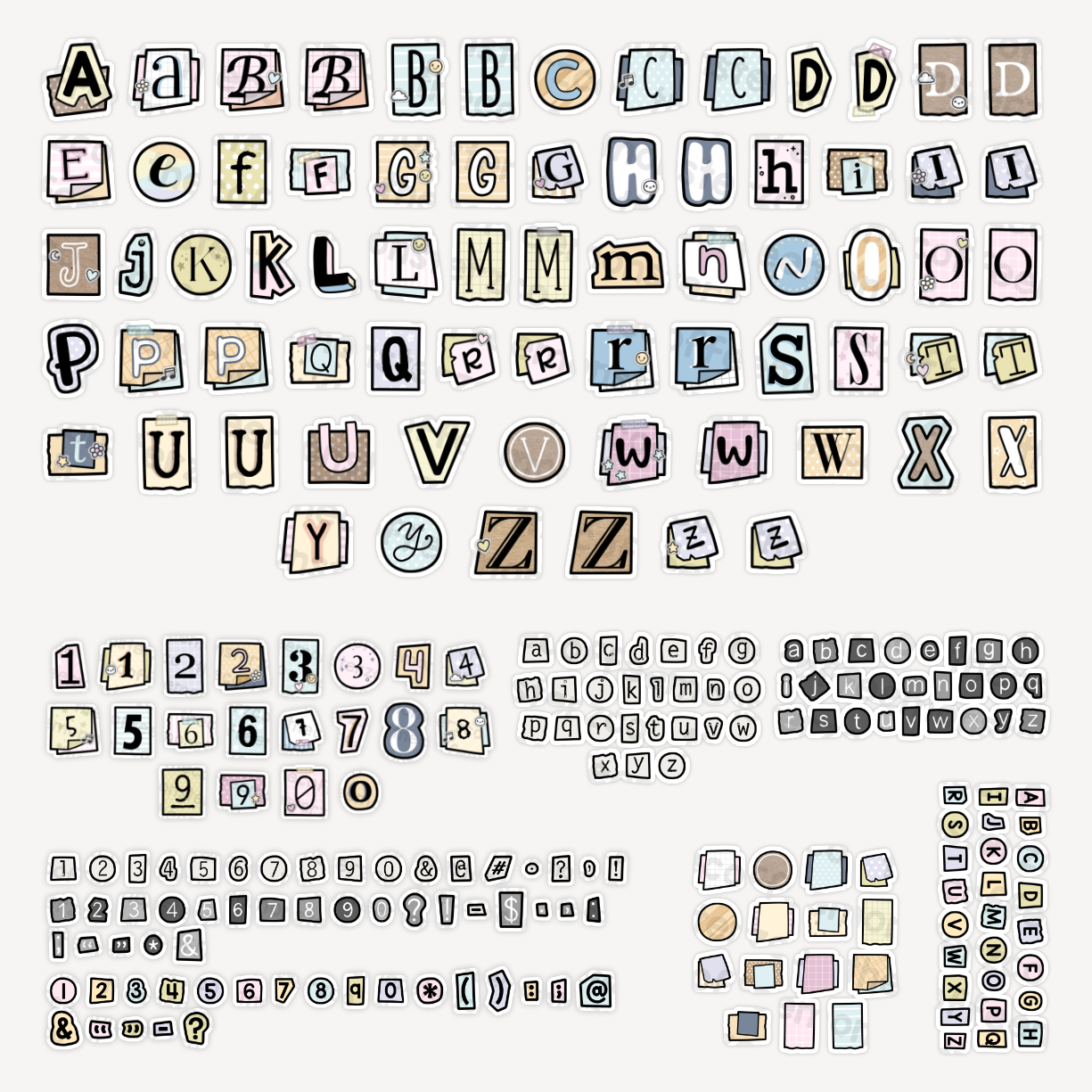 Alphabet Clippings (Digital File)