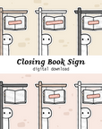 Closing Book Sign (Digital File)