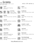 Tiny Icons - Daily Life (washi paper)