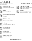 Tiny Icons - Daily Life (washi paper)