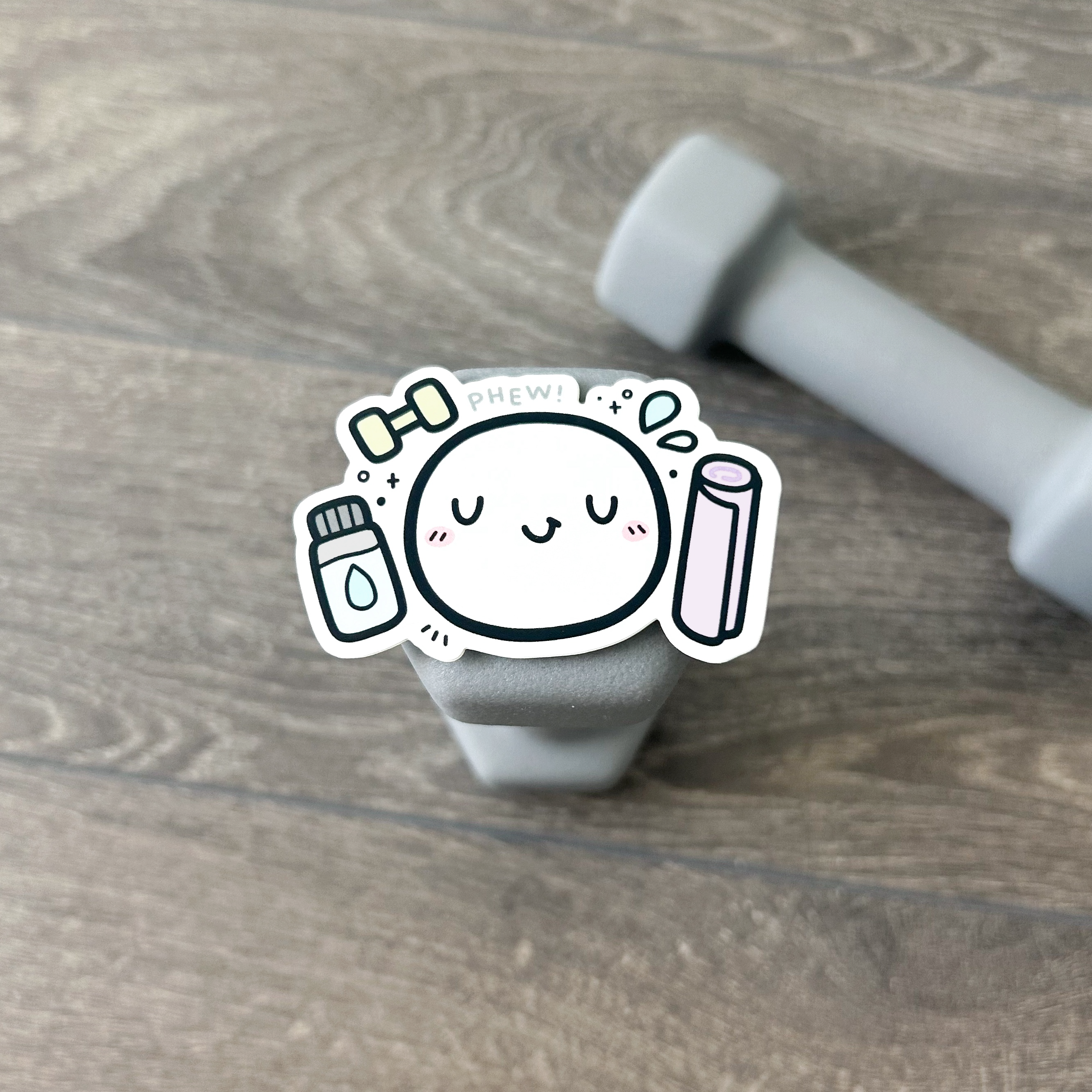 Phew, A Good Workout - Vinyl Stickers