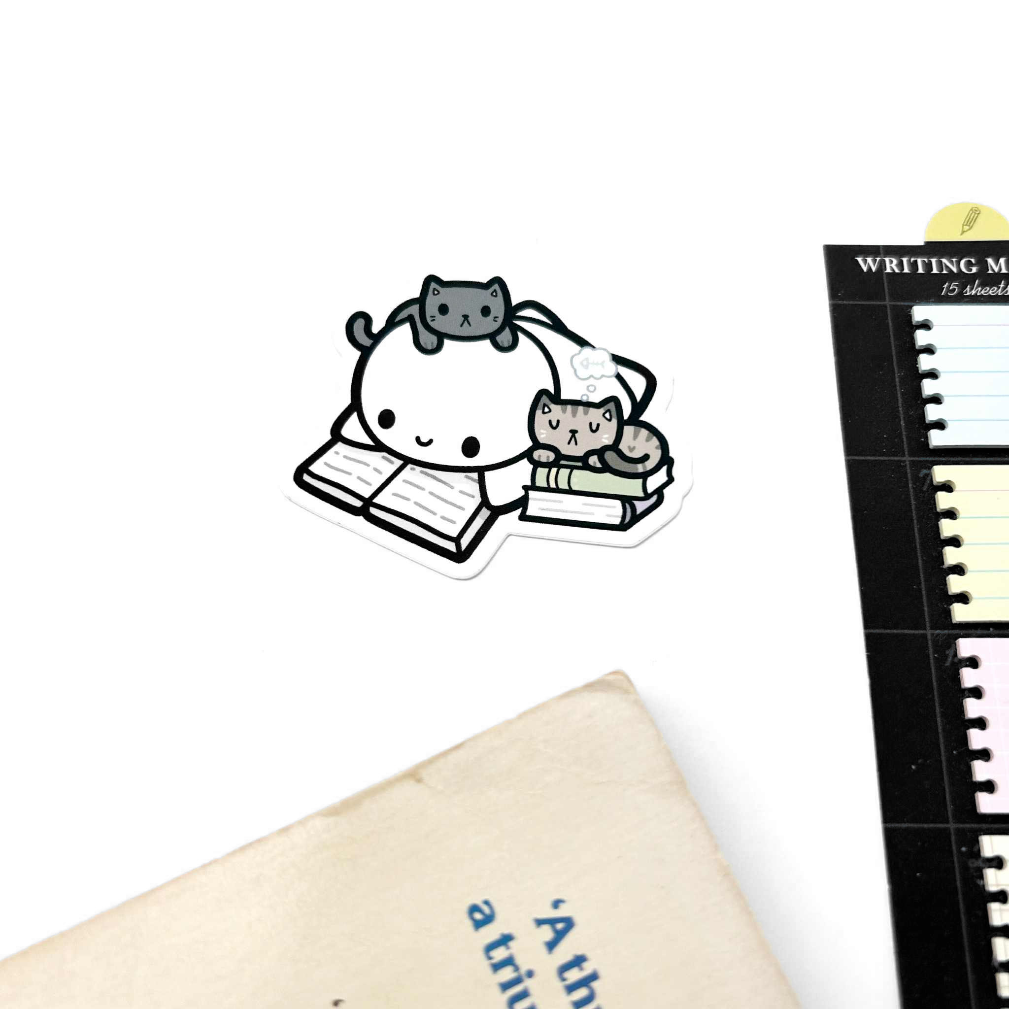 Cats & Reading - Vinyl Sticker