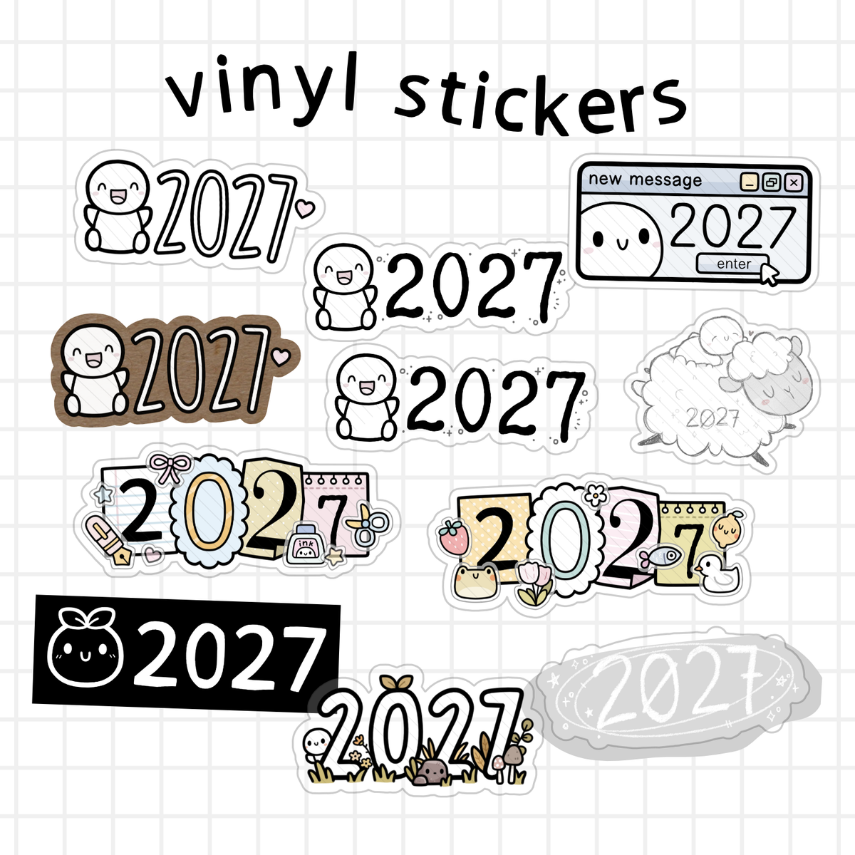 2027 Emotis - Vinyl Stickers