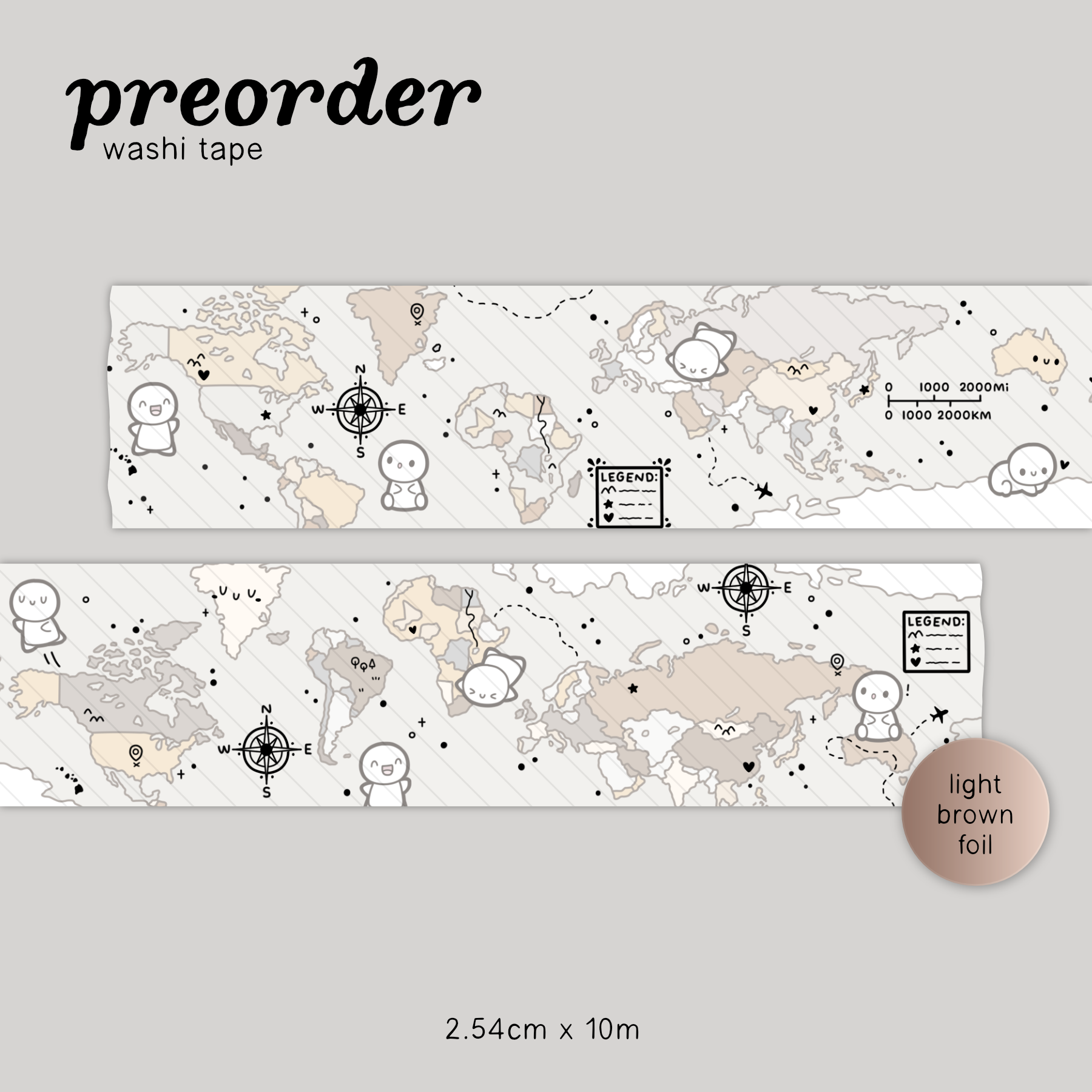 Around The World 3.0 Washi Tape - 1"