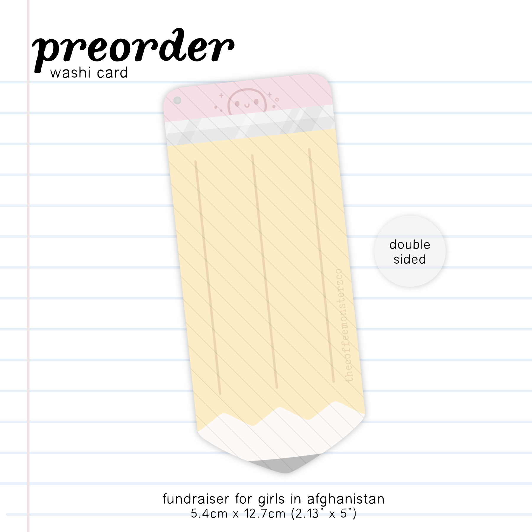 Fundraiser: Precious Pencil - Plastic Washi Card