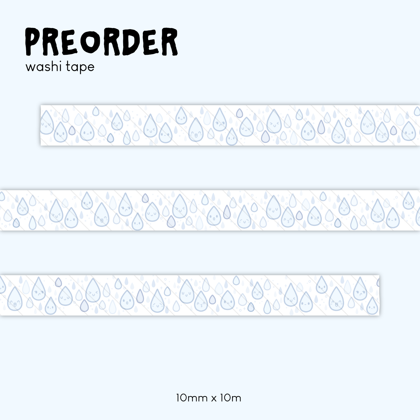 Emotional Rain Washi Tape - 10mm