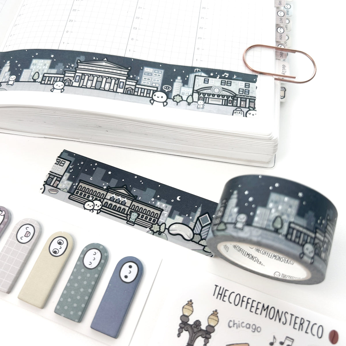 Emotis in Chicago 2.0 Washi Tape - 1" (1 per customer)