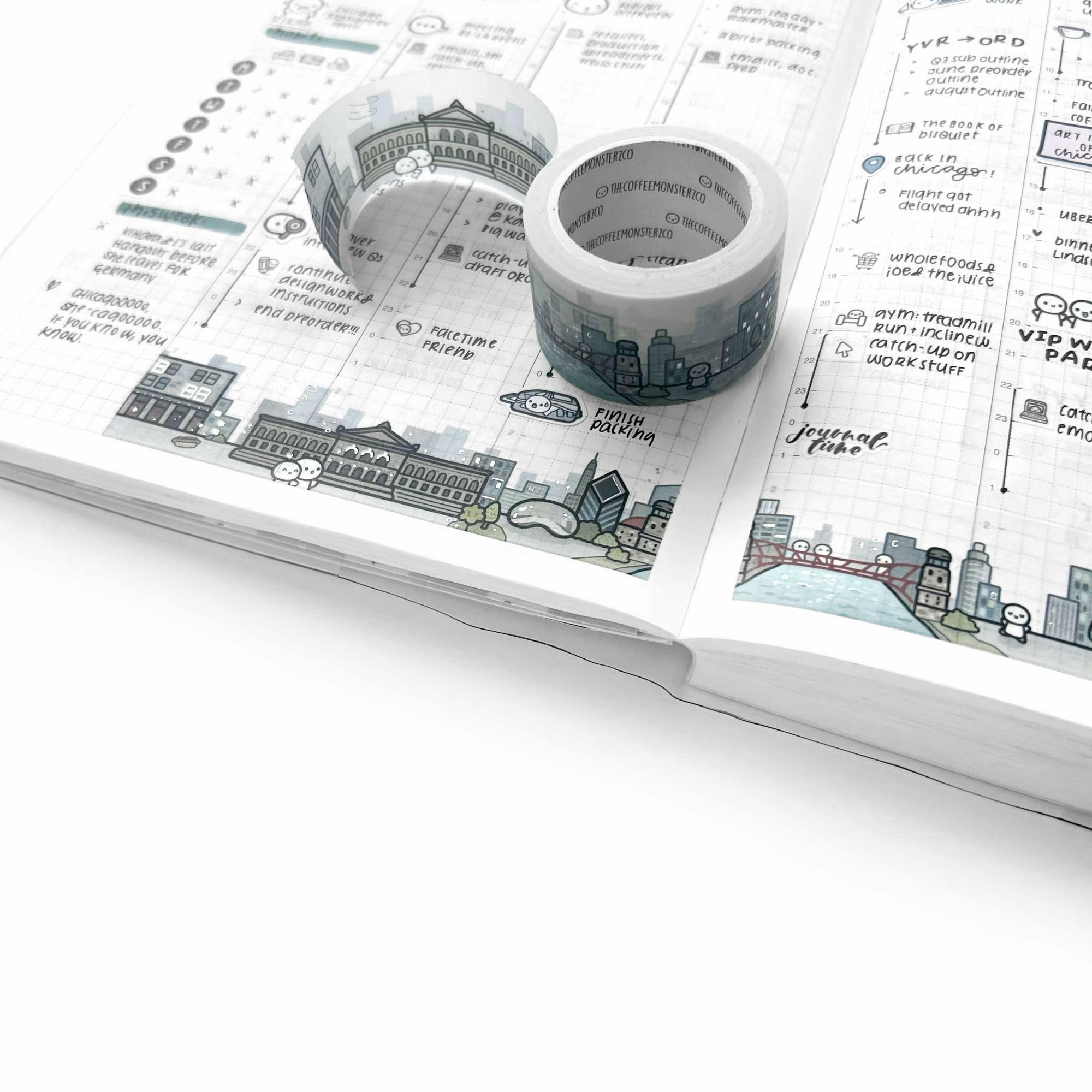 Emotis in Chicago Washi Tape - 1&quot;