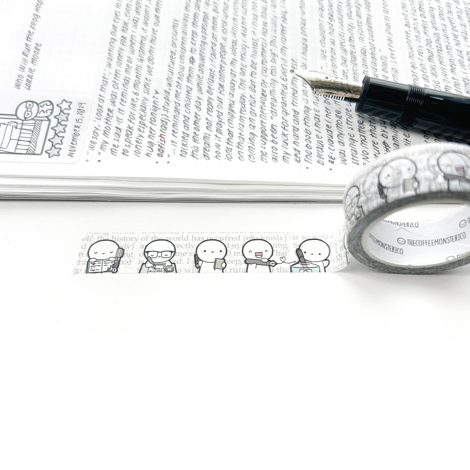 Fountain Pen Emotis 2.0 Washi Tape - 15mm