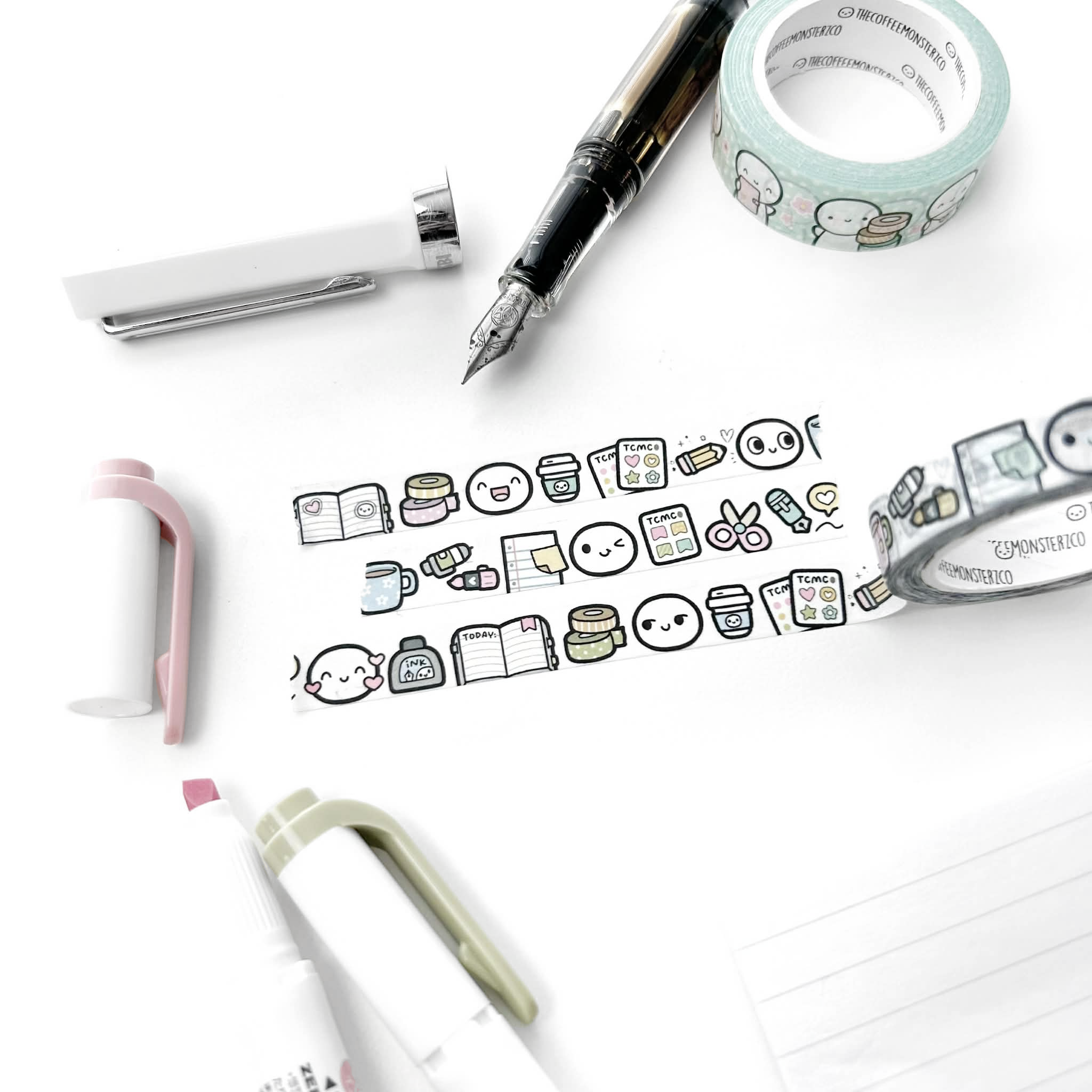 Peeking Desk Critters Washi Tape - 10mm
