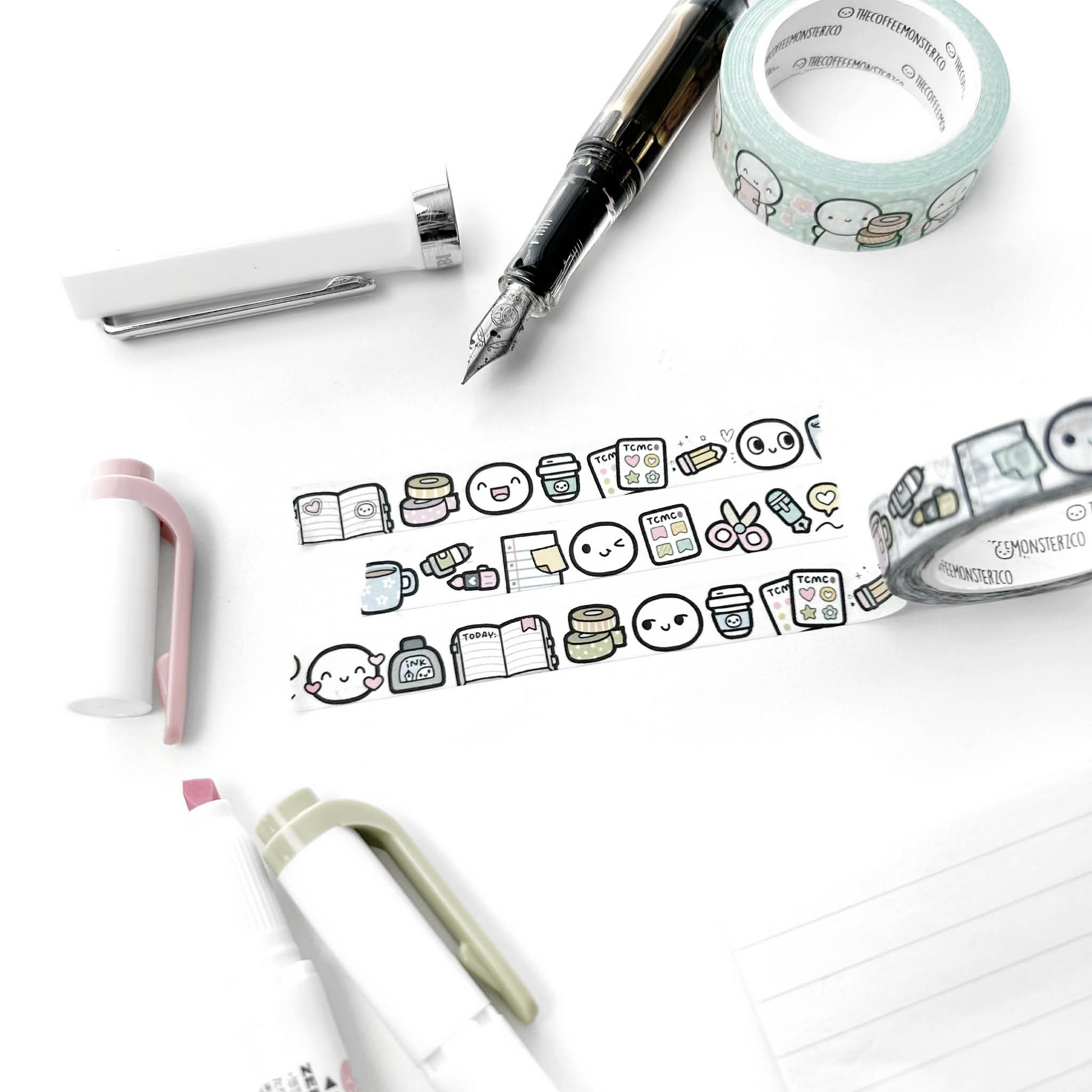 Peeking Desk Critters Washi Tape - 10mm