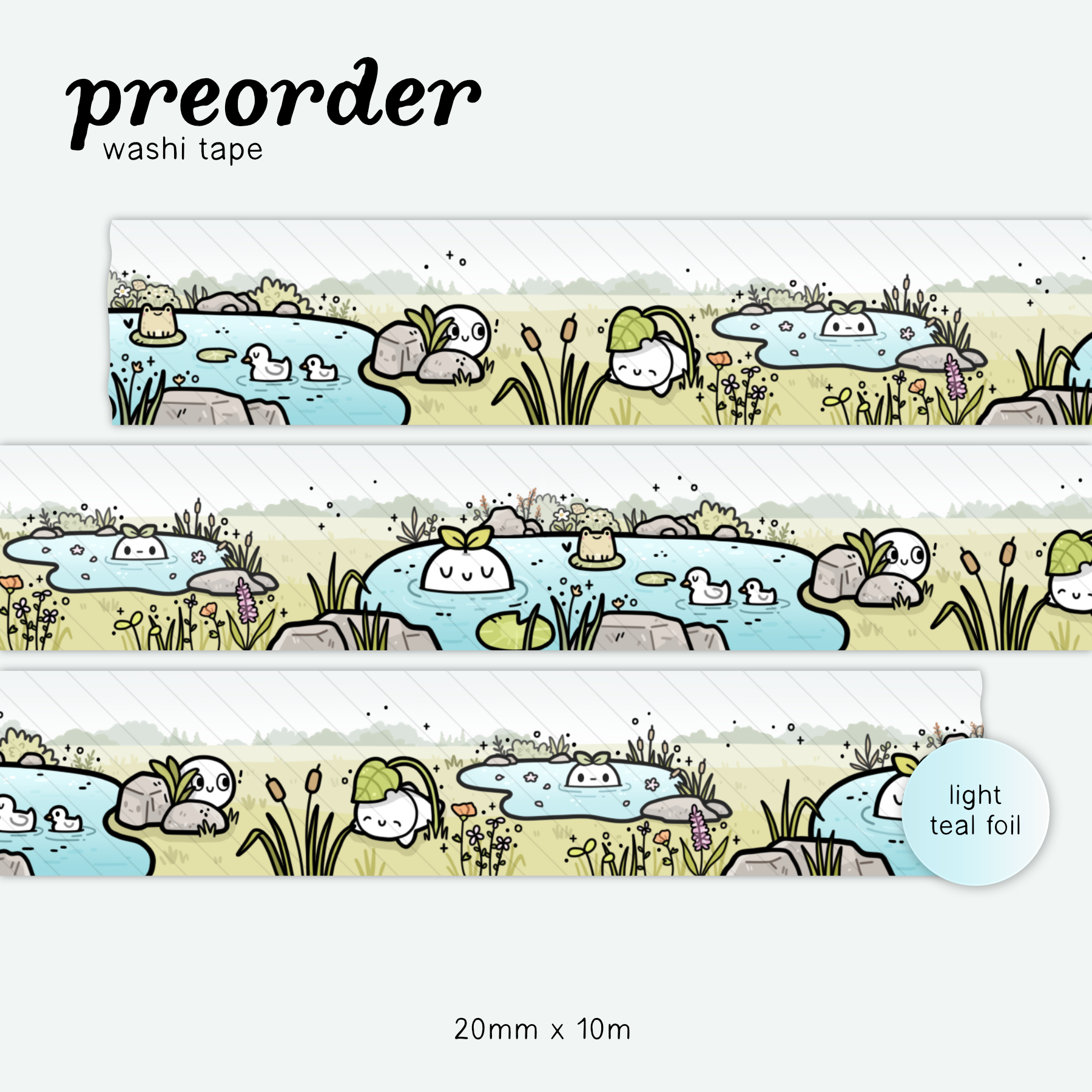 Pondering Pond Washi Tape - 20mm
