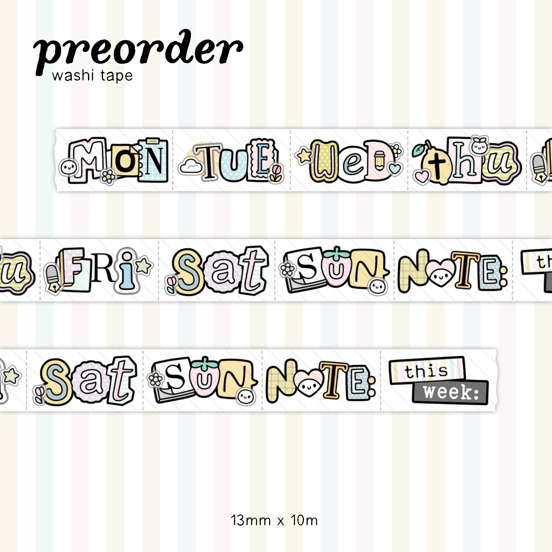 Scrappy Days Washi Tape - 13mm