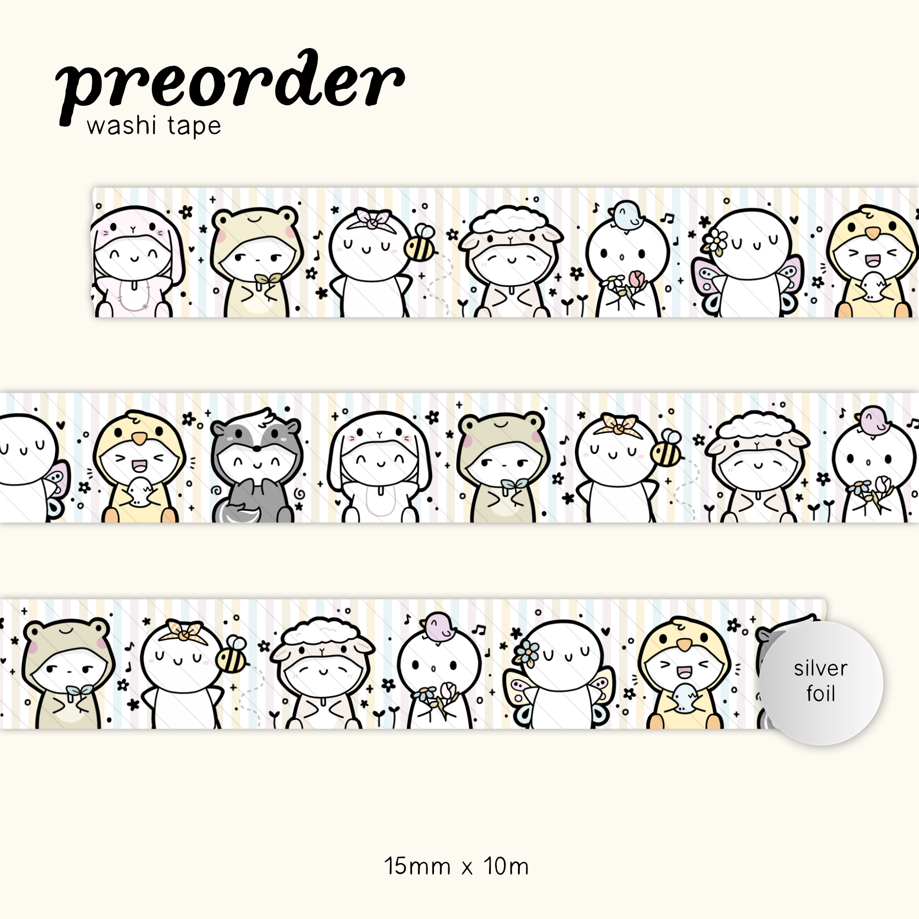 Spring Critters 2.0 Washi Tape - 15mm