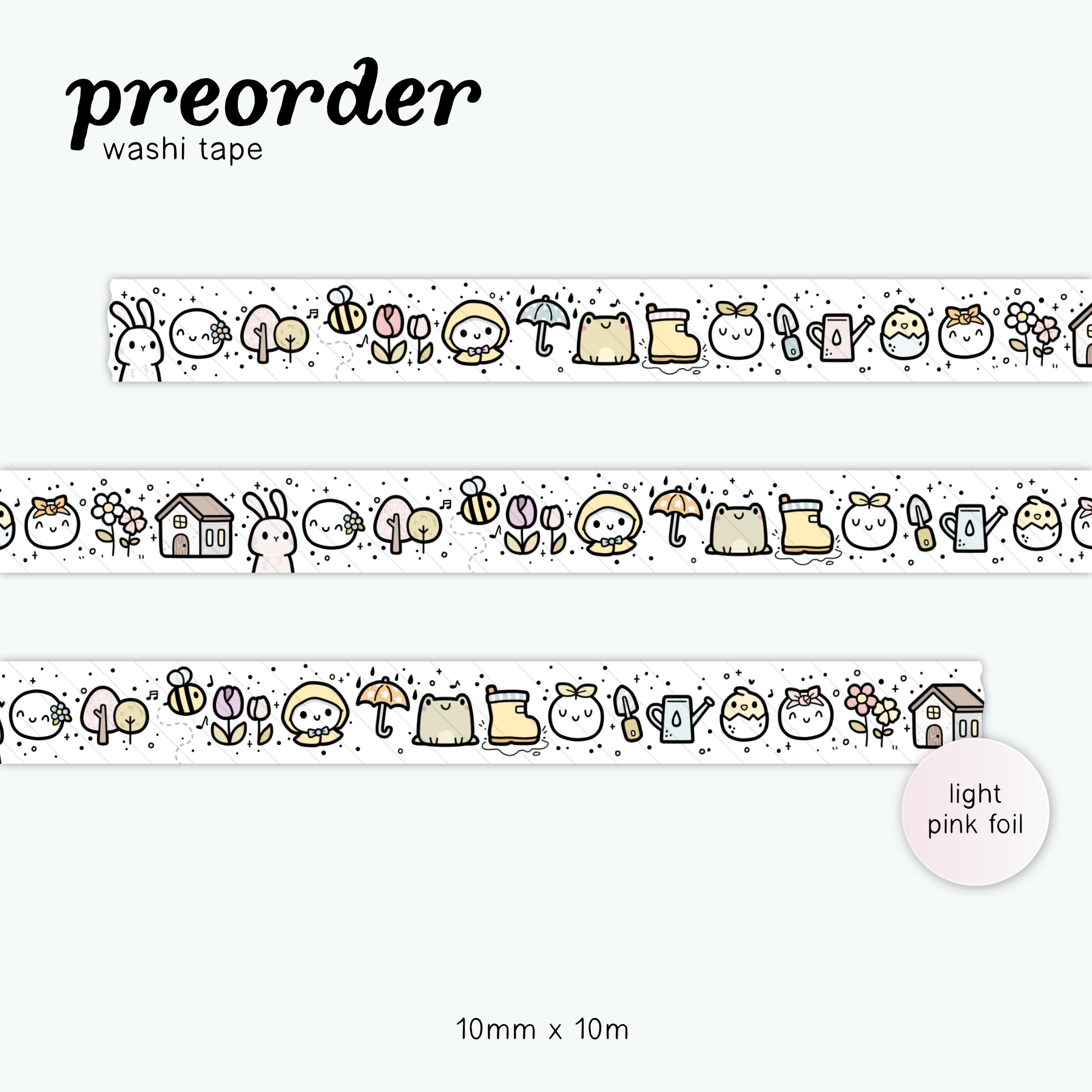 Spring Doodles Washi Tape - 10mm