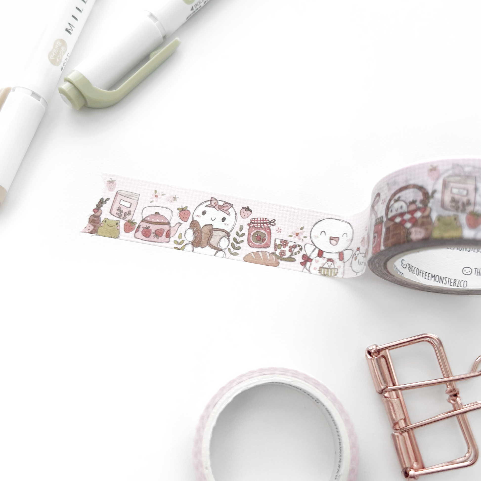 Strawberry Picnic Washi Tape - 20mm