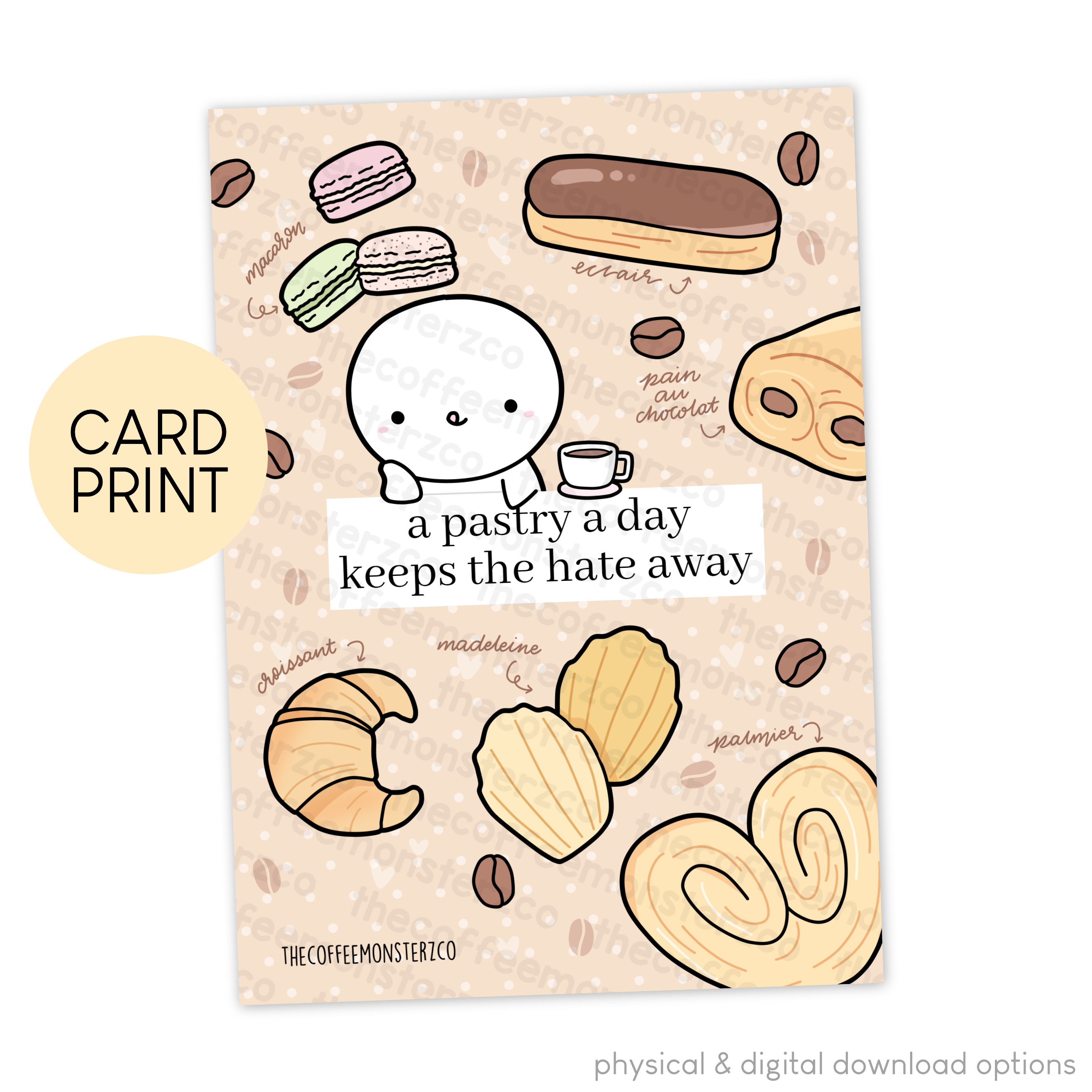 A Pastry A Day - Card Print