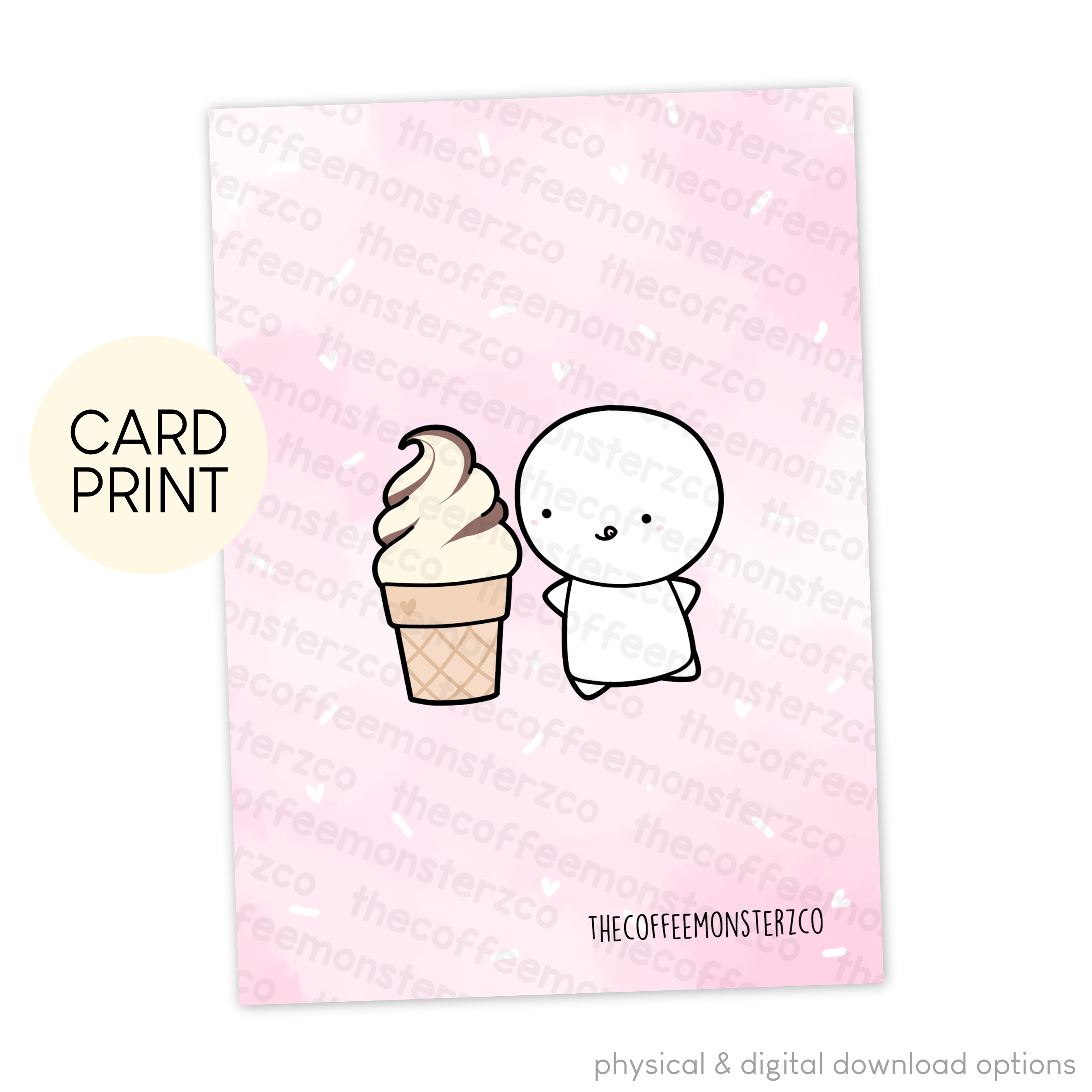 Ice Cream Cone - Card Print