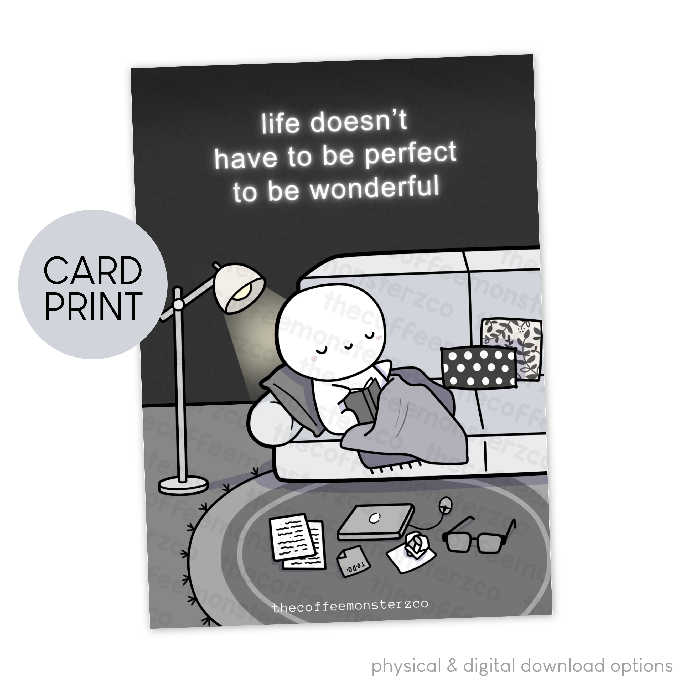 Life Doesn&#39;t Have to be Perfect - Card Print