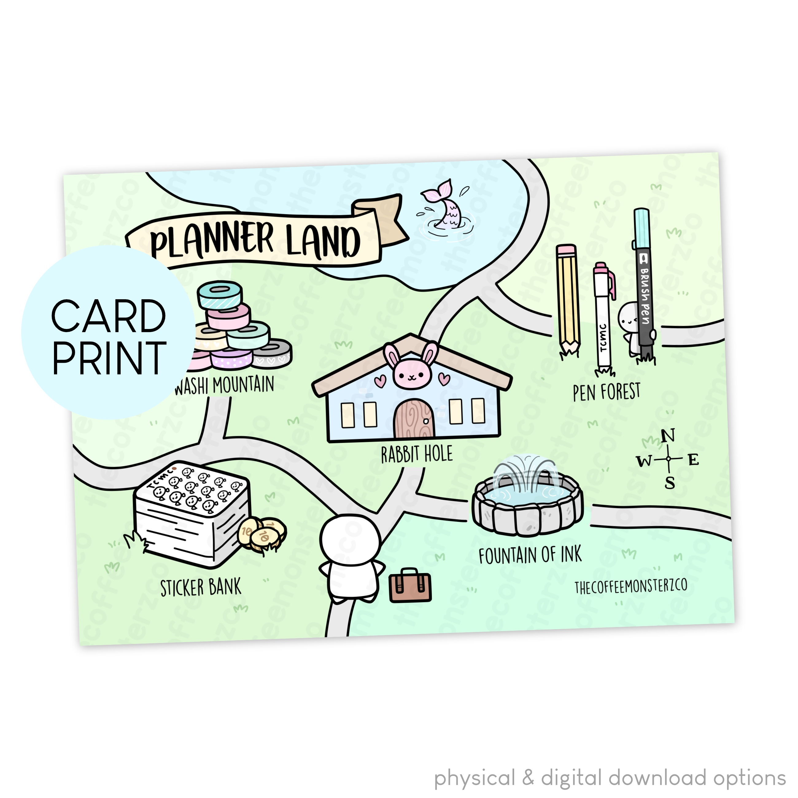 Planner Land - Card Print