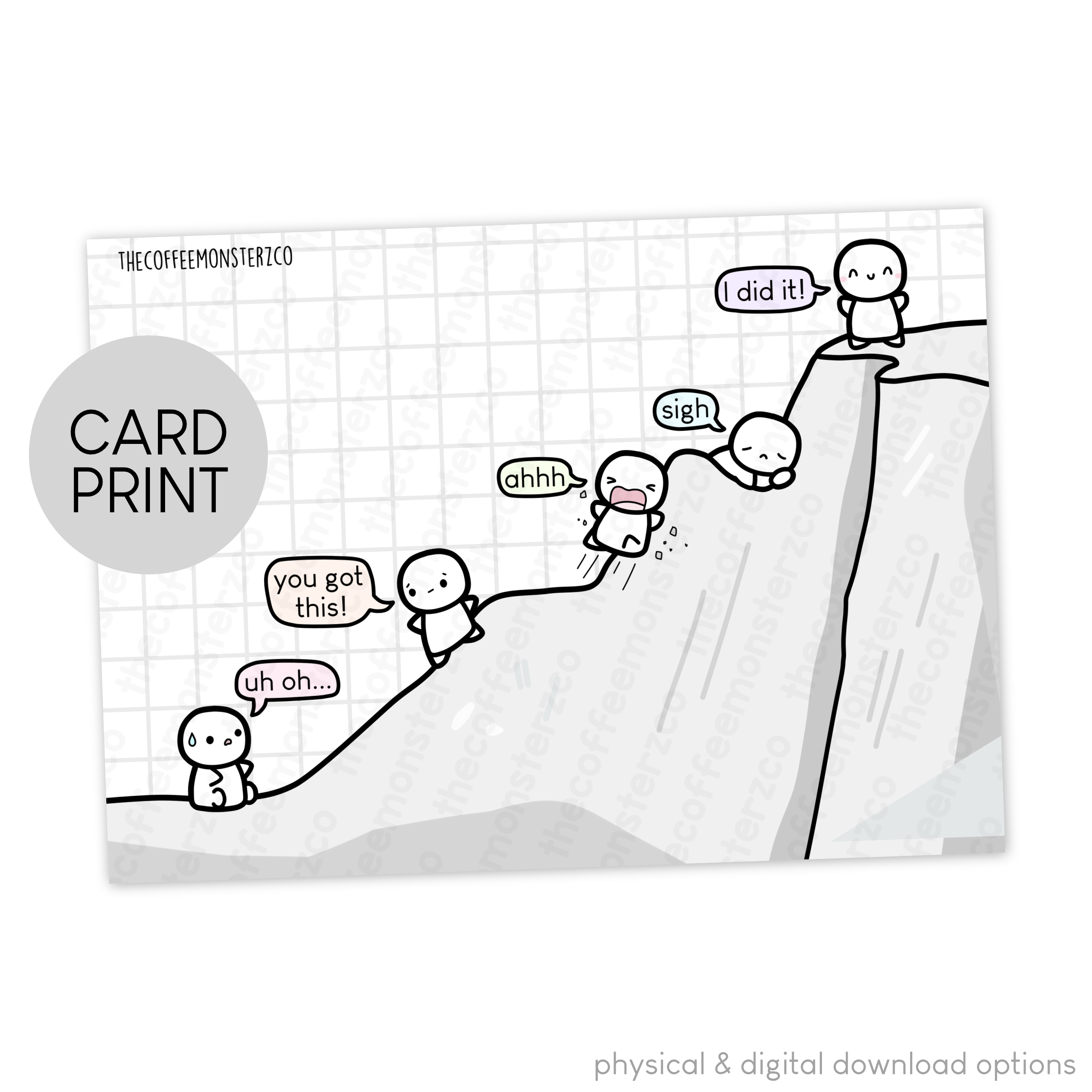 Reaching Goals - Card Print
