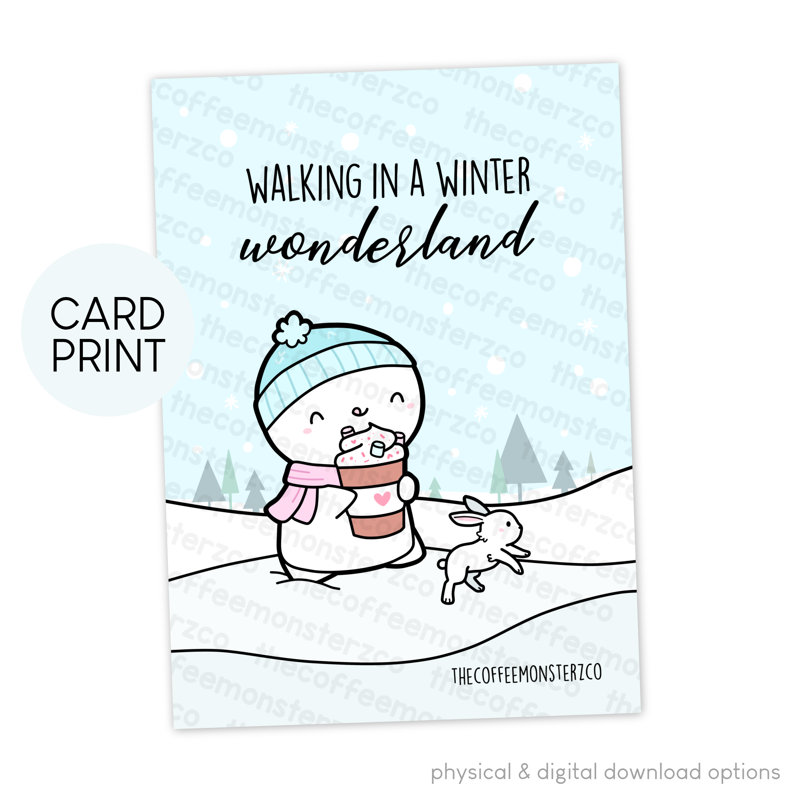 Walking in a Winter Wonderland - Card Print