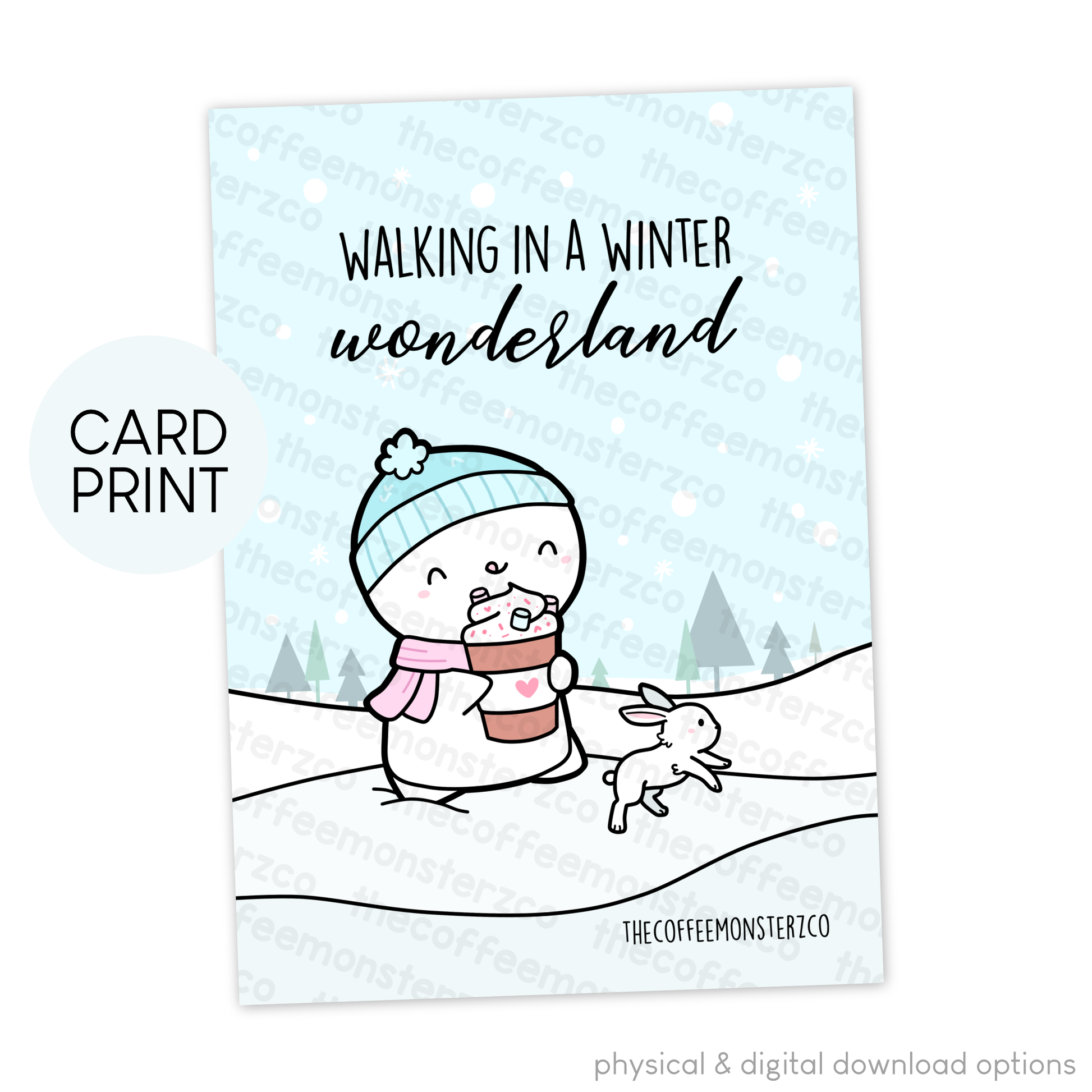 Walking in a Winter Wonderland - Card Print
