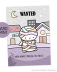 WANTED...Washi Mummy - Card Print