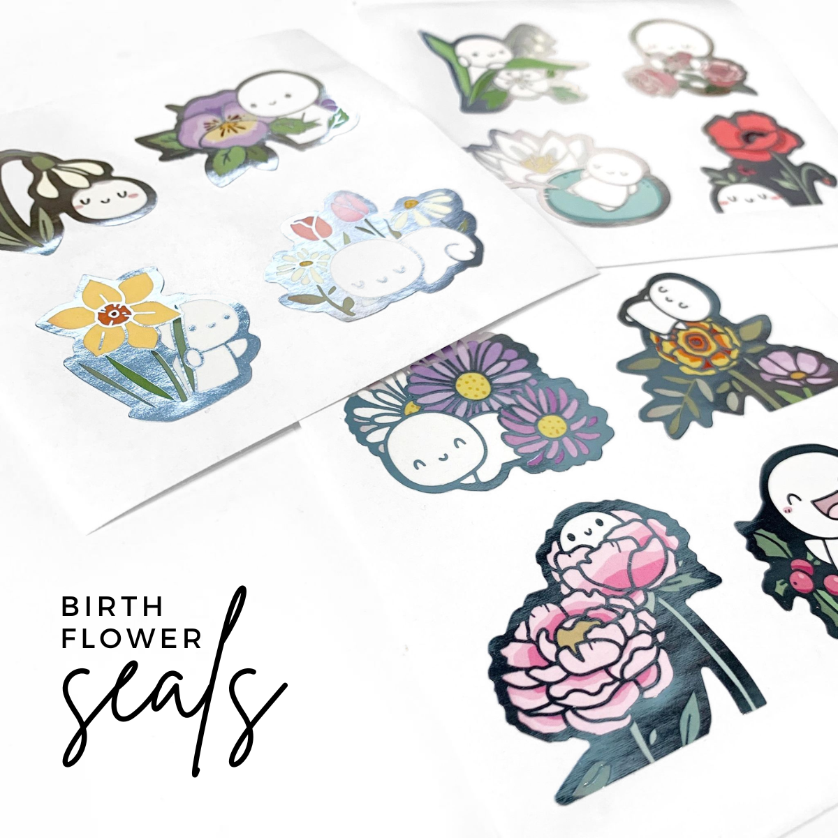 Birth Month Flower - Sticker Seals