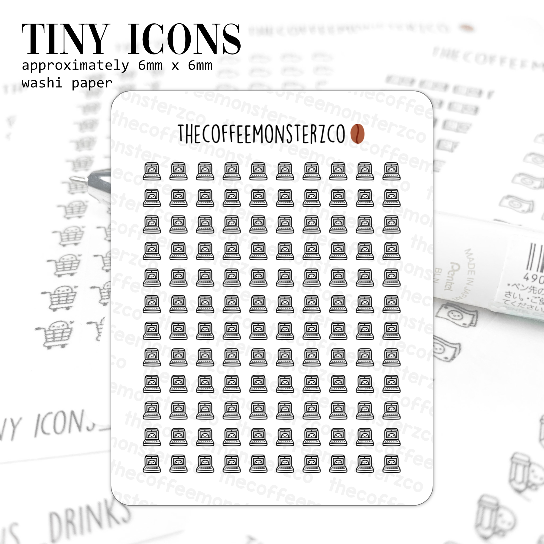 Tiny Icons (washi paper)