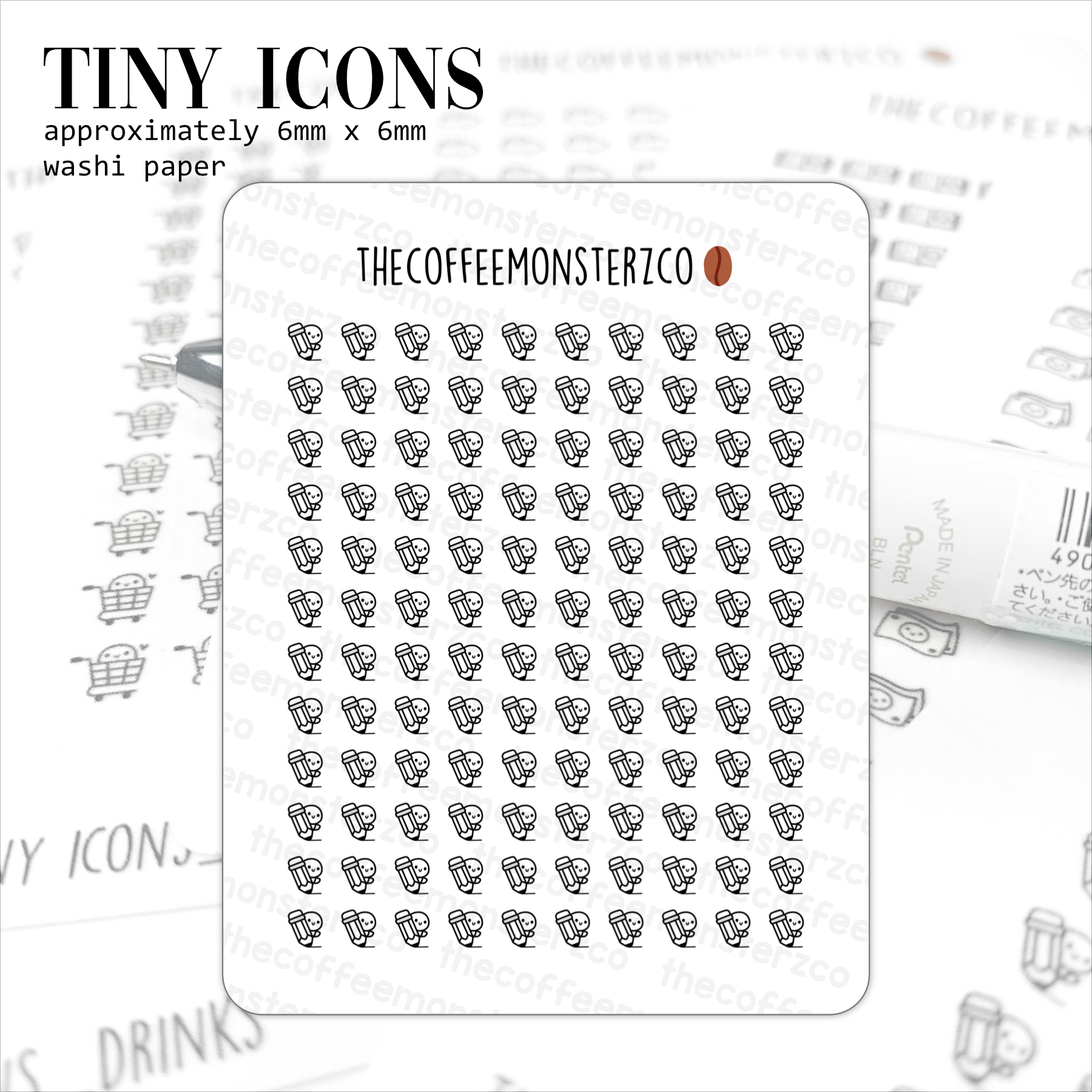 Tiny Icons (washi paper)