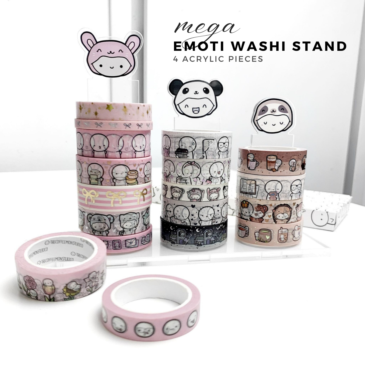 Misfit Mega Emoti Acrylic Washi Stand (1 per customer)