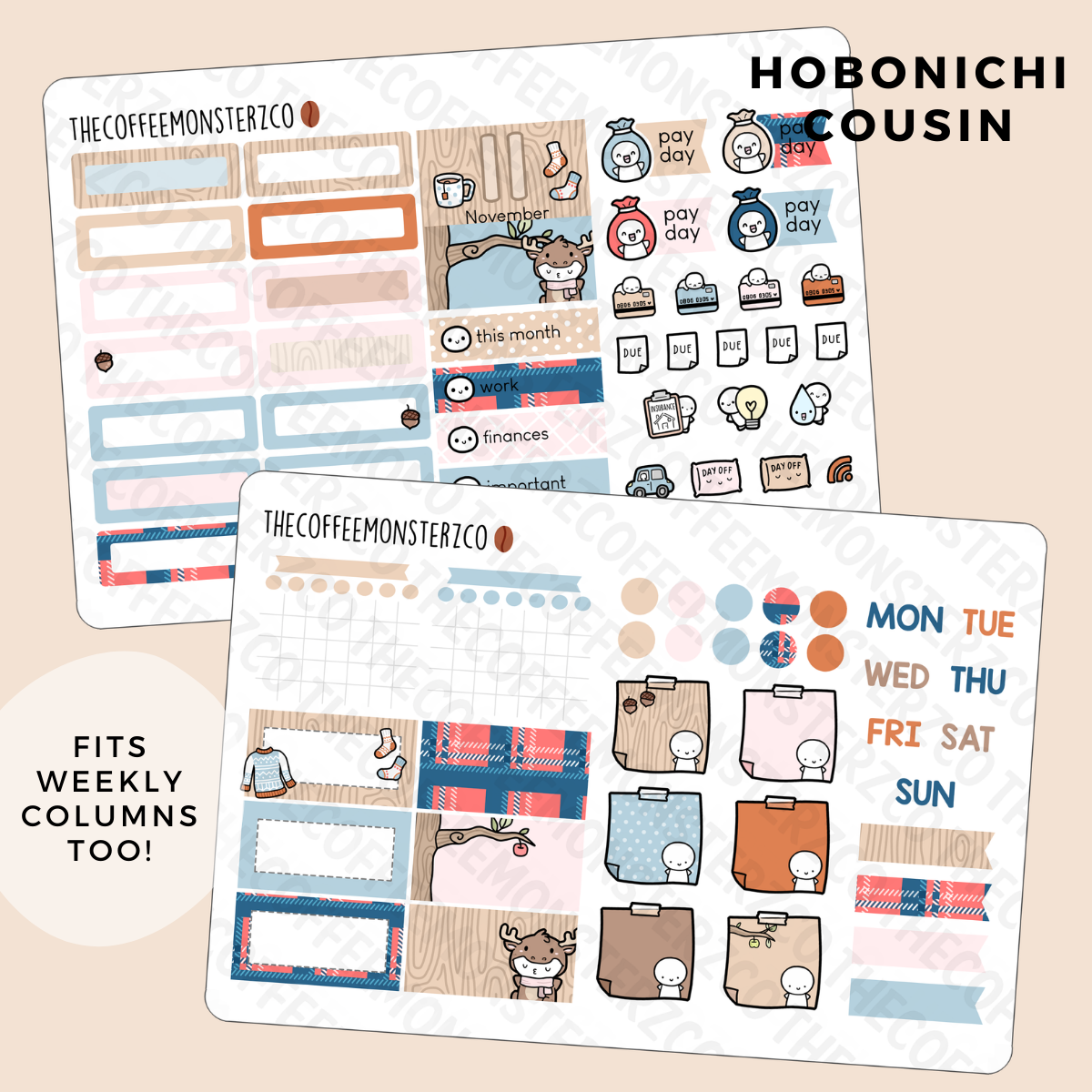 2022 Hobonichi Cousin Monthly Kits (second half)