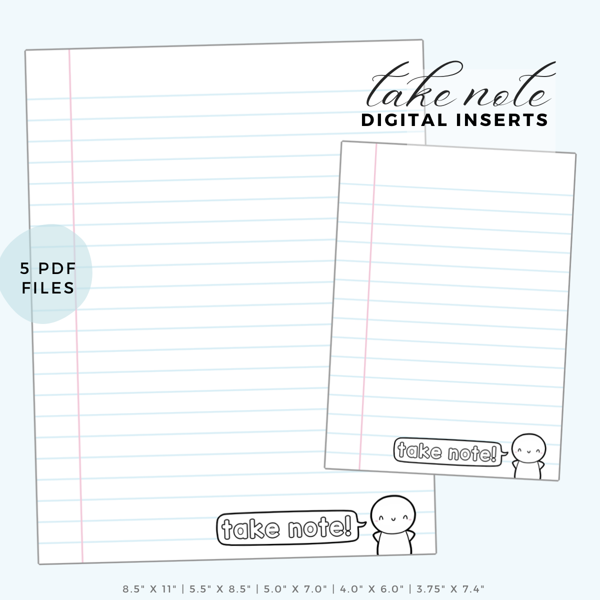 Take Note! Emoti Insert (Digital File) – TheCoffeeMonsterzCo