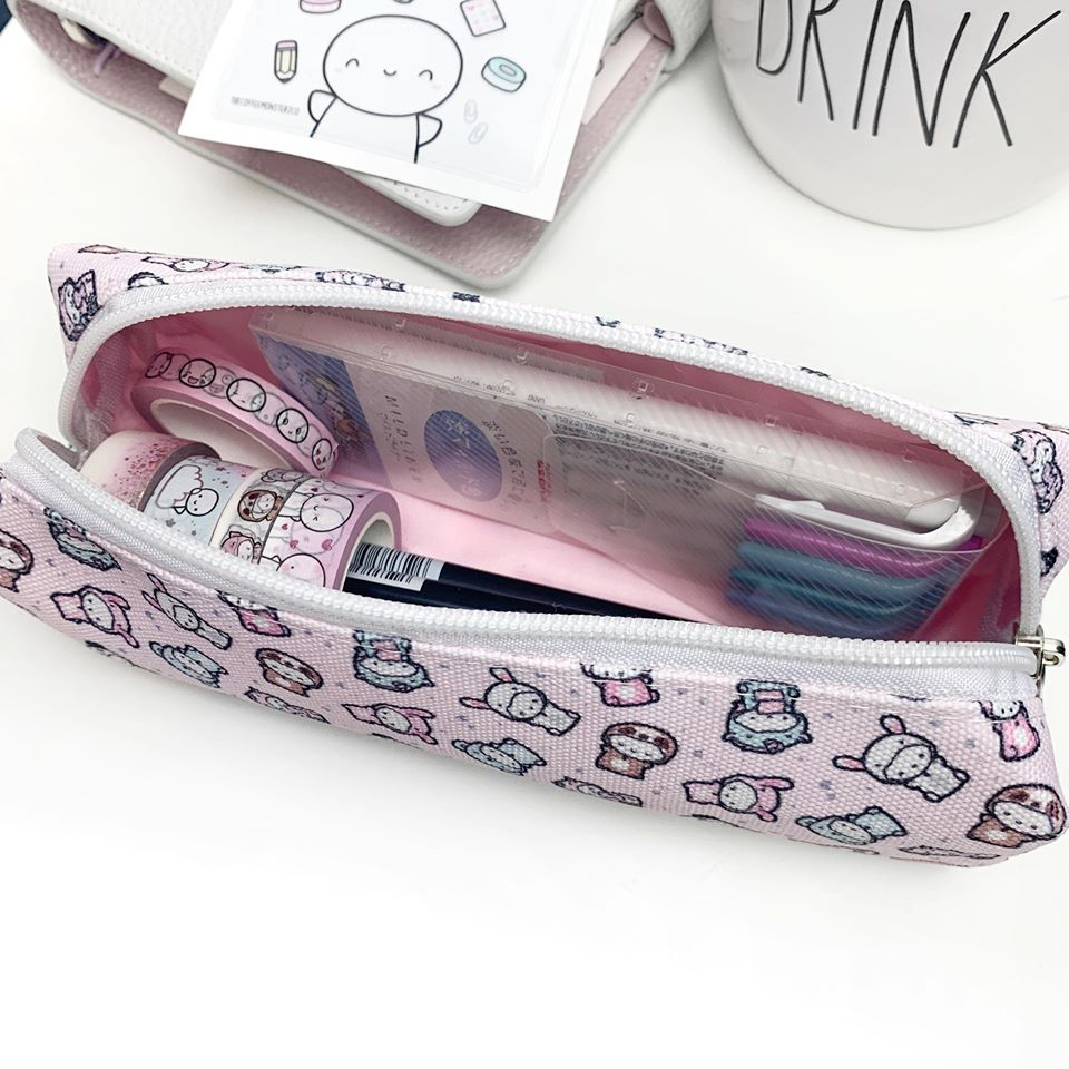 Powder Pink Animal Onesie Pencil Pouch (1 PER PERSON) - TheCoffeeMonsterzCo