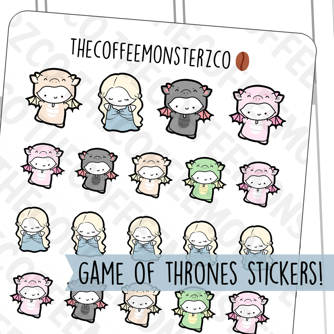 Mother of Dragons Emotis, TheCoffeeMonsterzCo