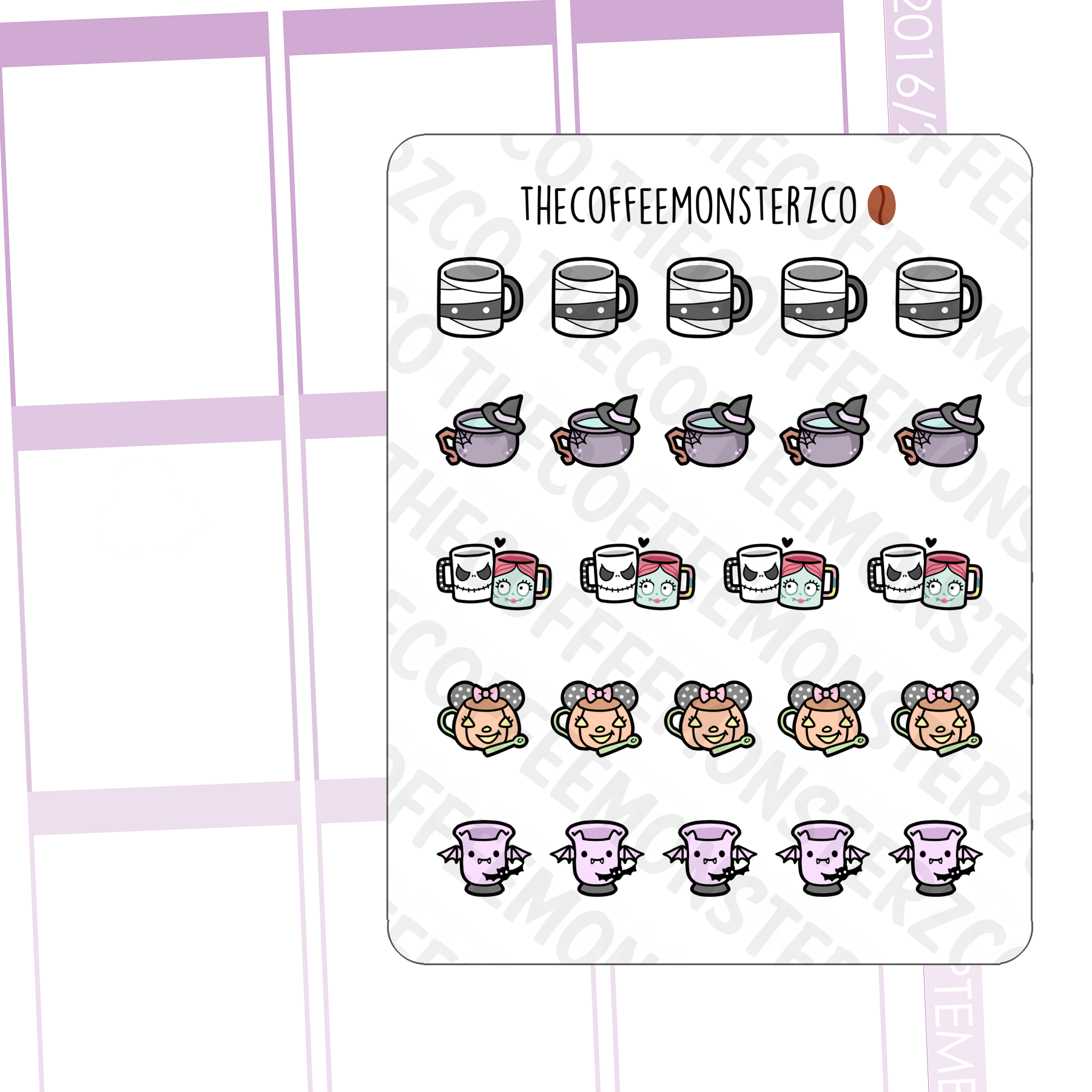 Halloween Mug Doodles Pt.2 (FINAL STOCK) - TheCoffeeMonsterzCo