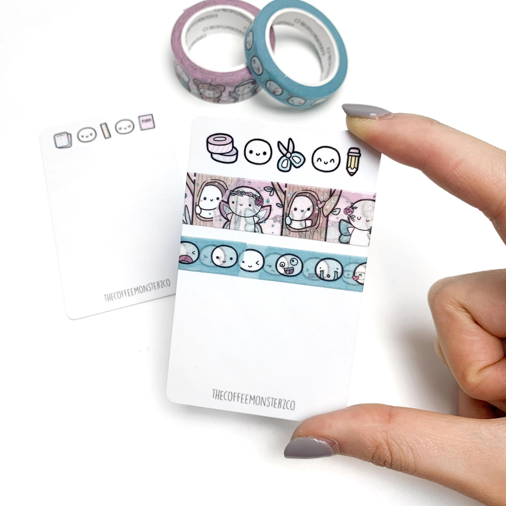 Misfit Stationery Doodles - Plastic Washi Card