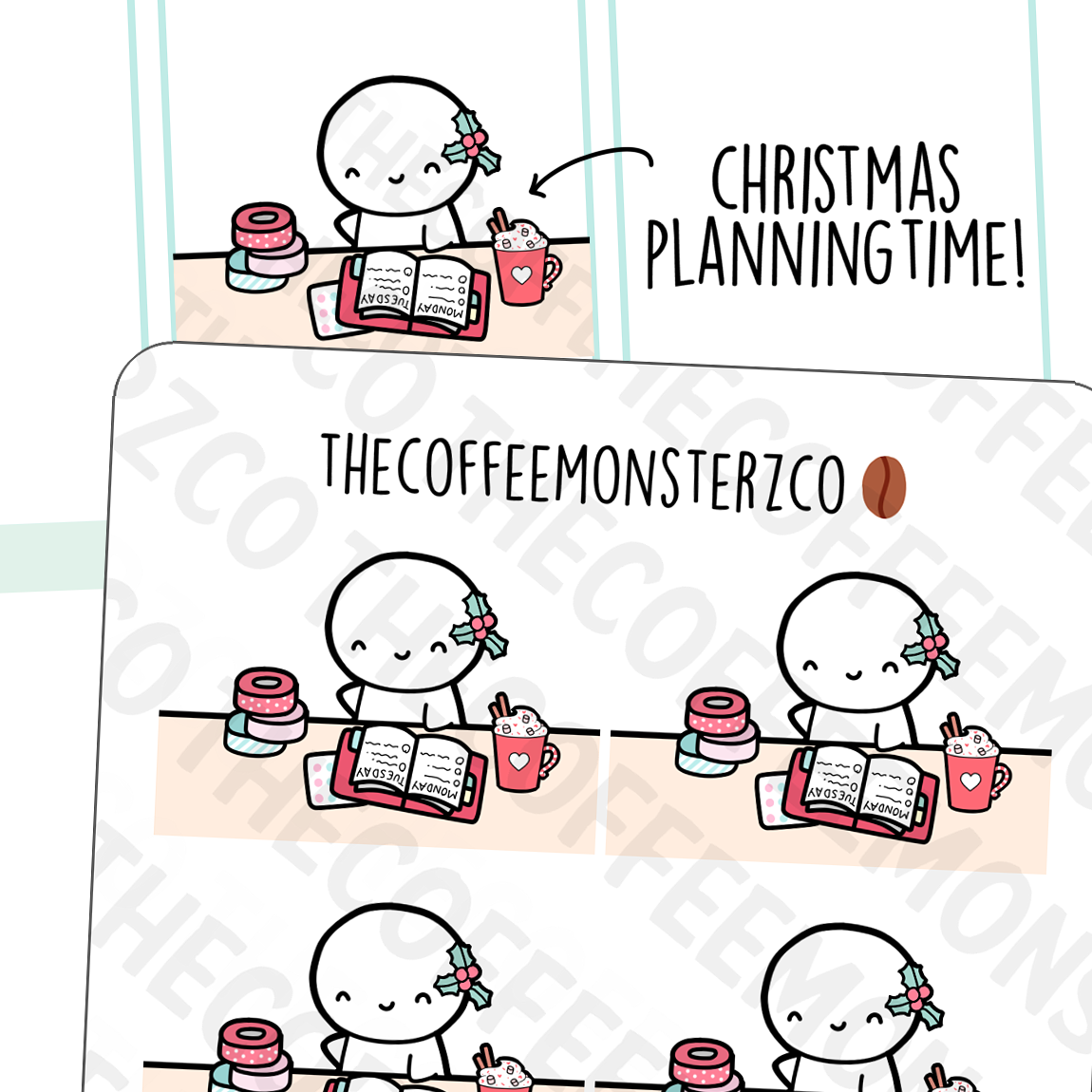 Festive Planning Desk Emotis