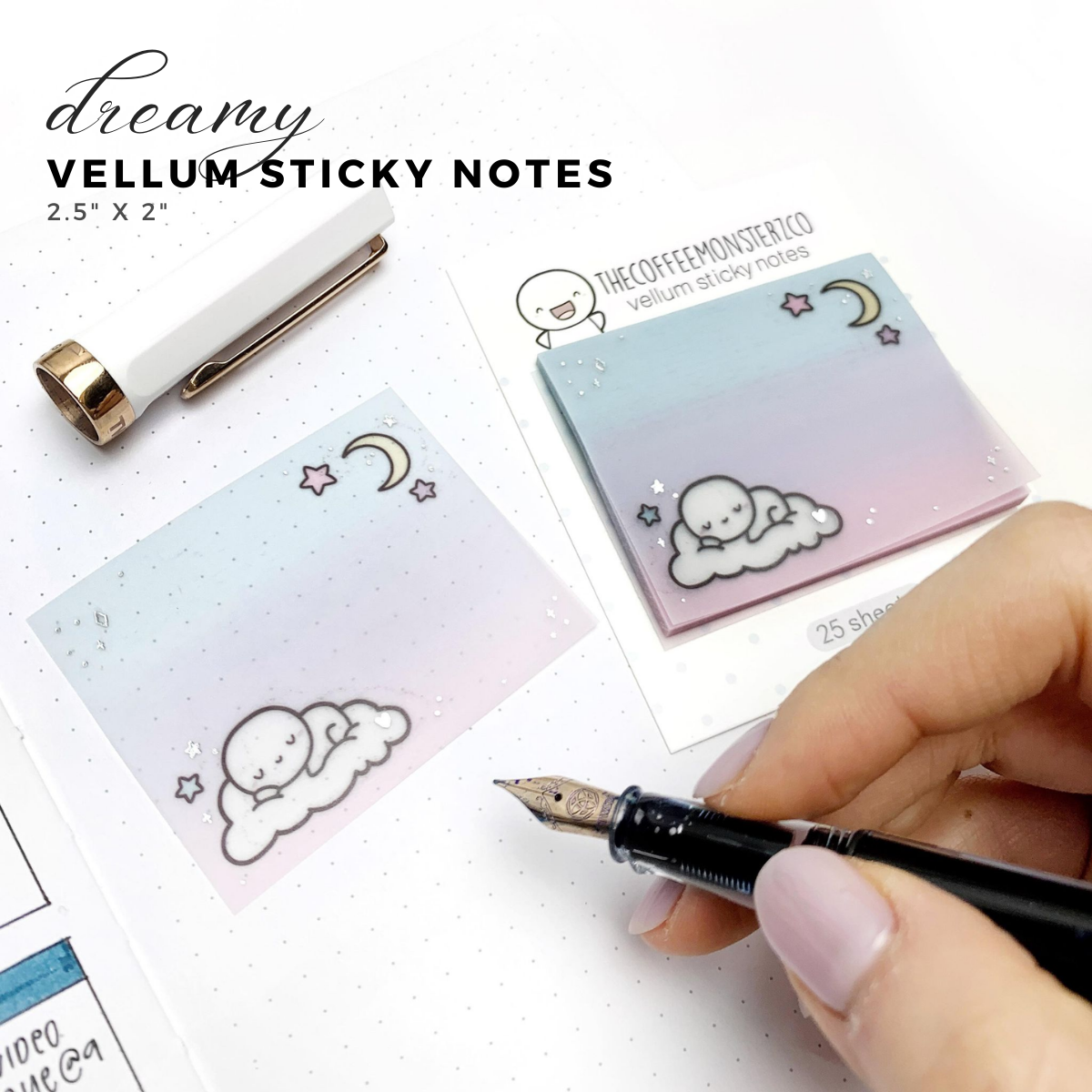 Dreamy Vellum Sticky Notes