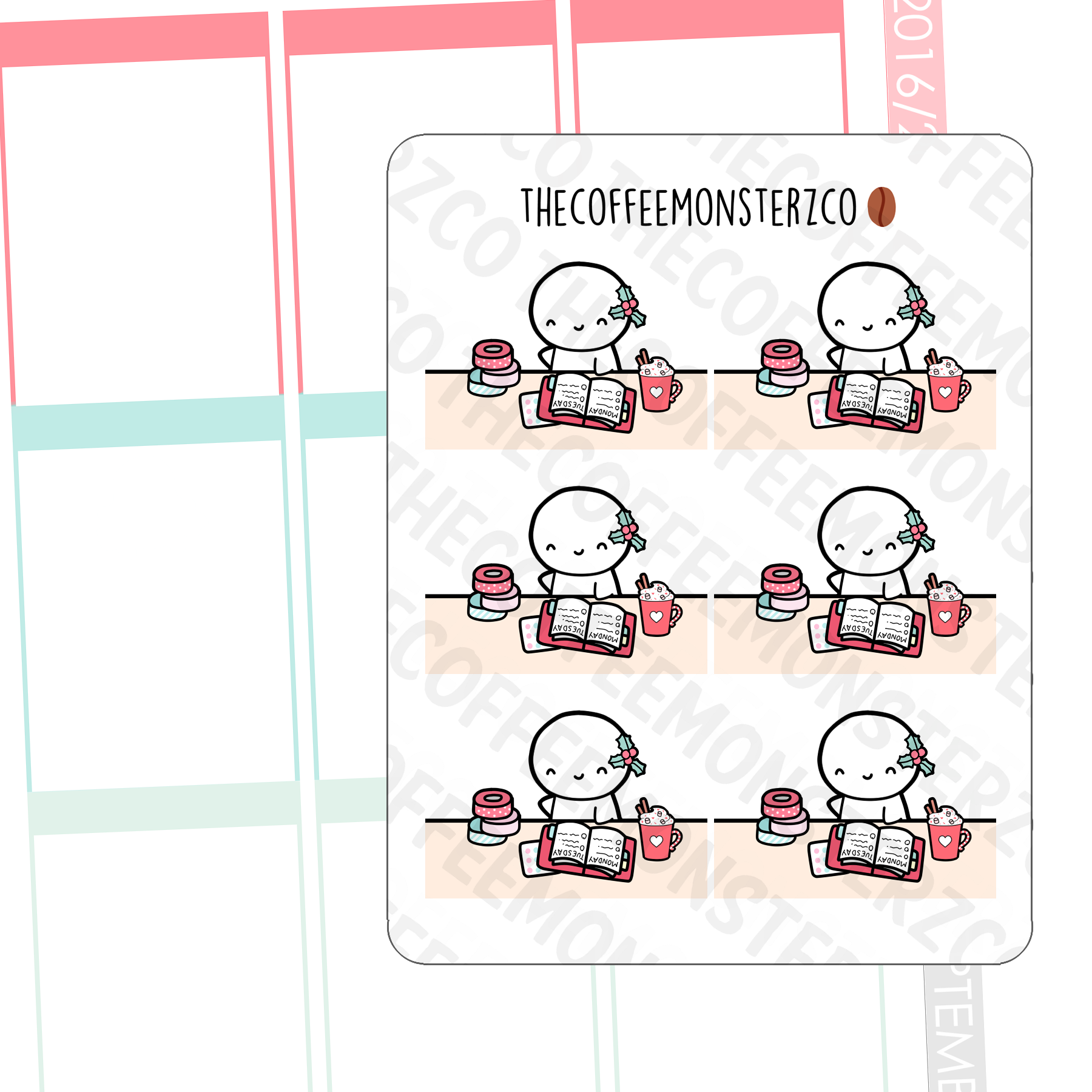 Festive Planning Desk Emotis