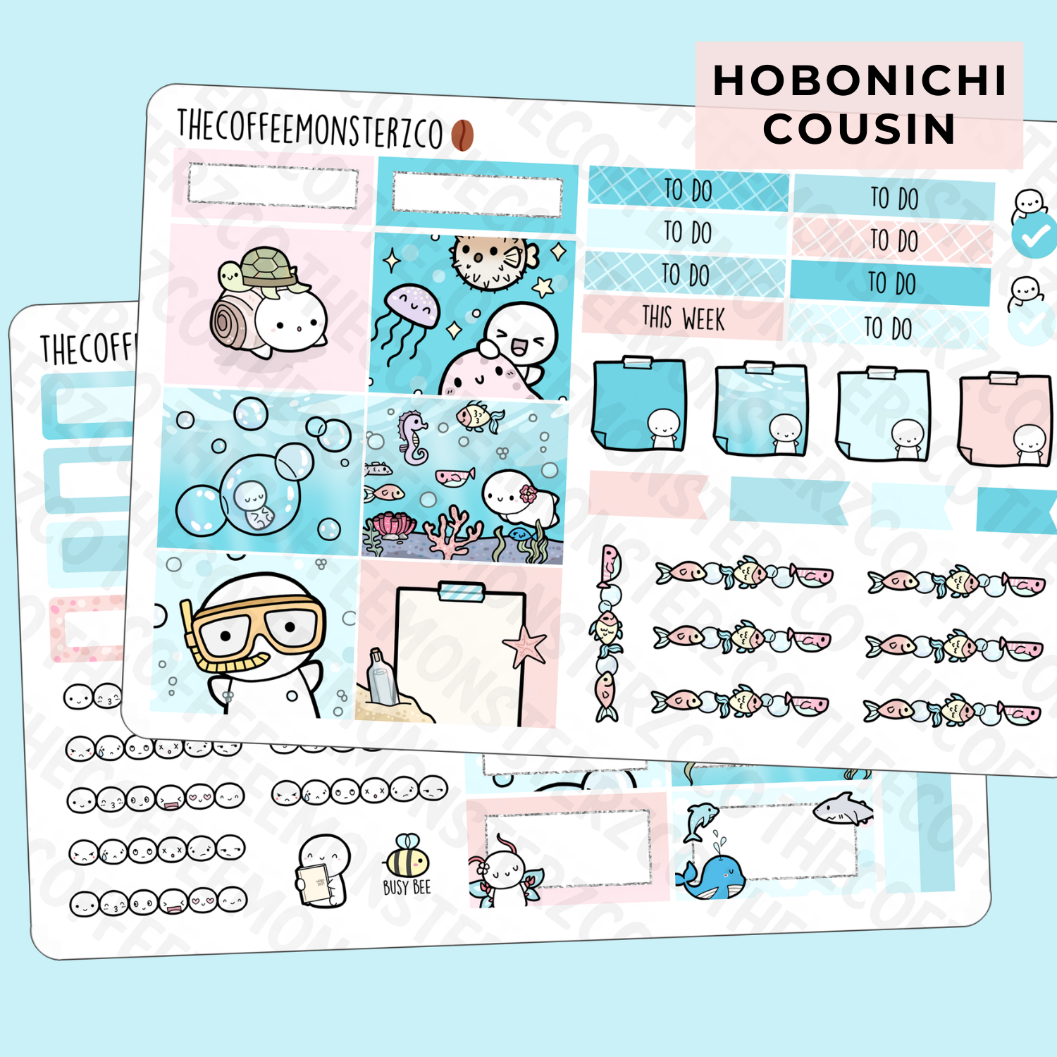 Just Keep Swimming Hobonichi Cousin Kit