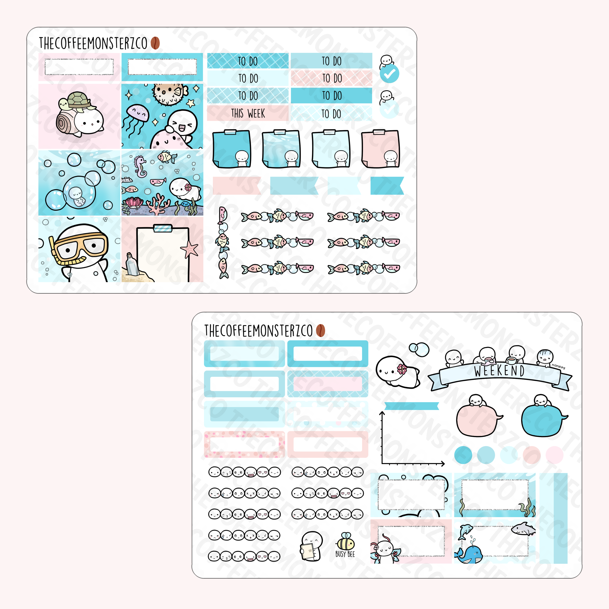 Just Keep Swimming Hobonichi Cousin Kit