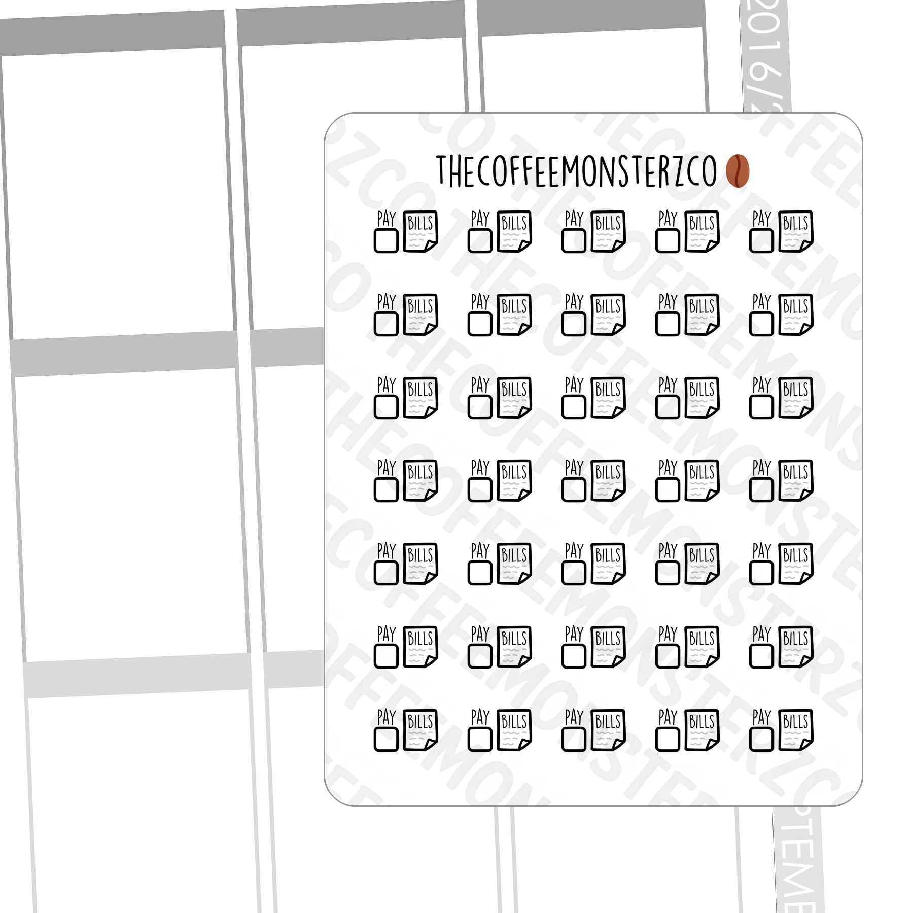 Checkbox Cards Pay Bills Checkboxes – TheCoffeeMonsterzCo