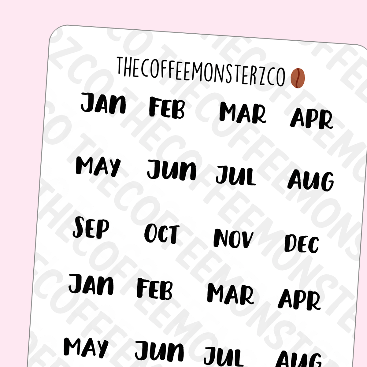 Helen's Lettering: Abbreviated Months