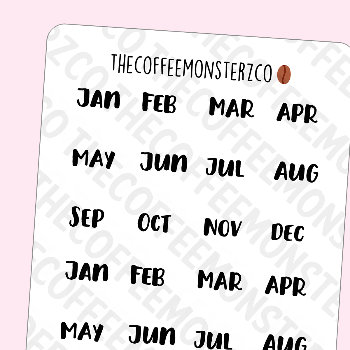 Helen&#39;s Lettering: Abbreviated Months