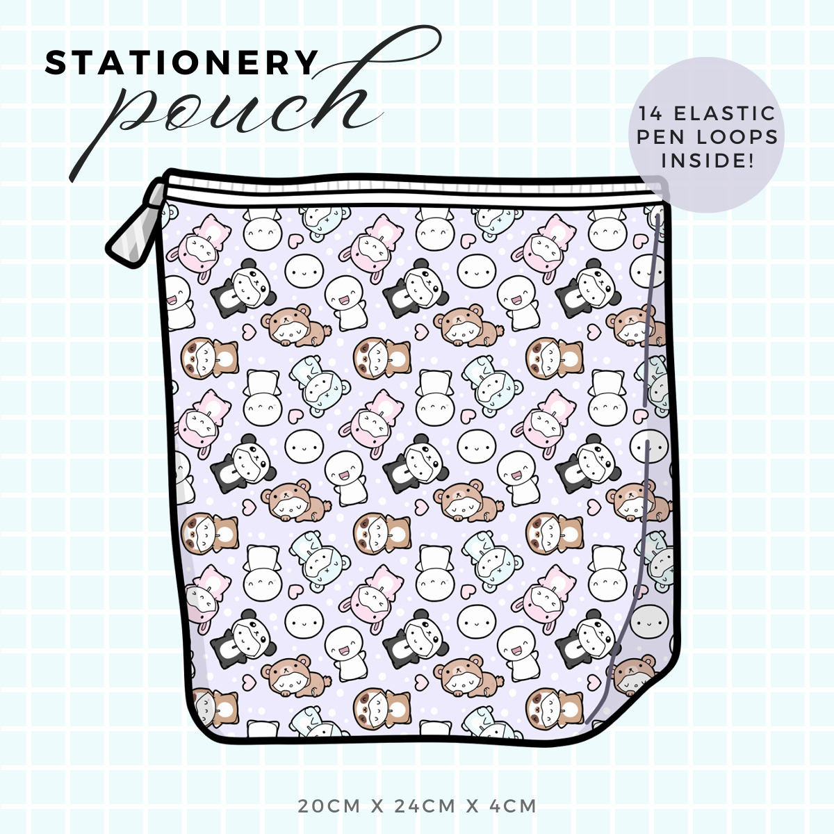 Misfit Misty Purple - Emoti Stationery Pouch (1 per customer)