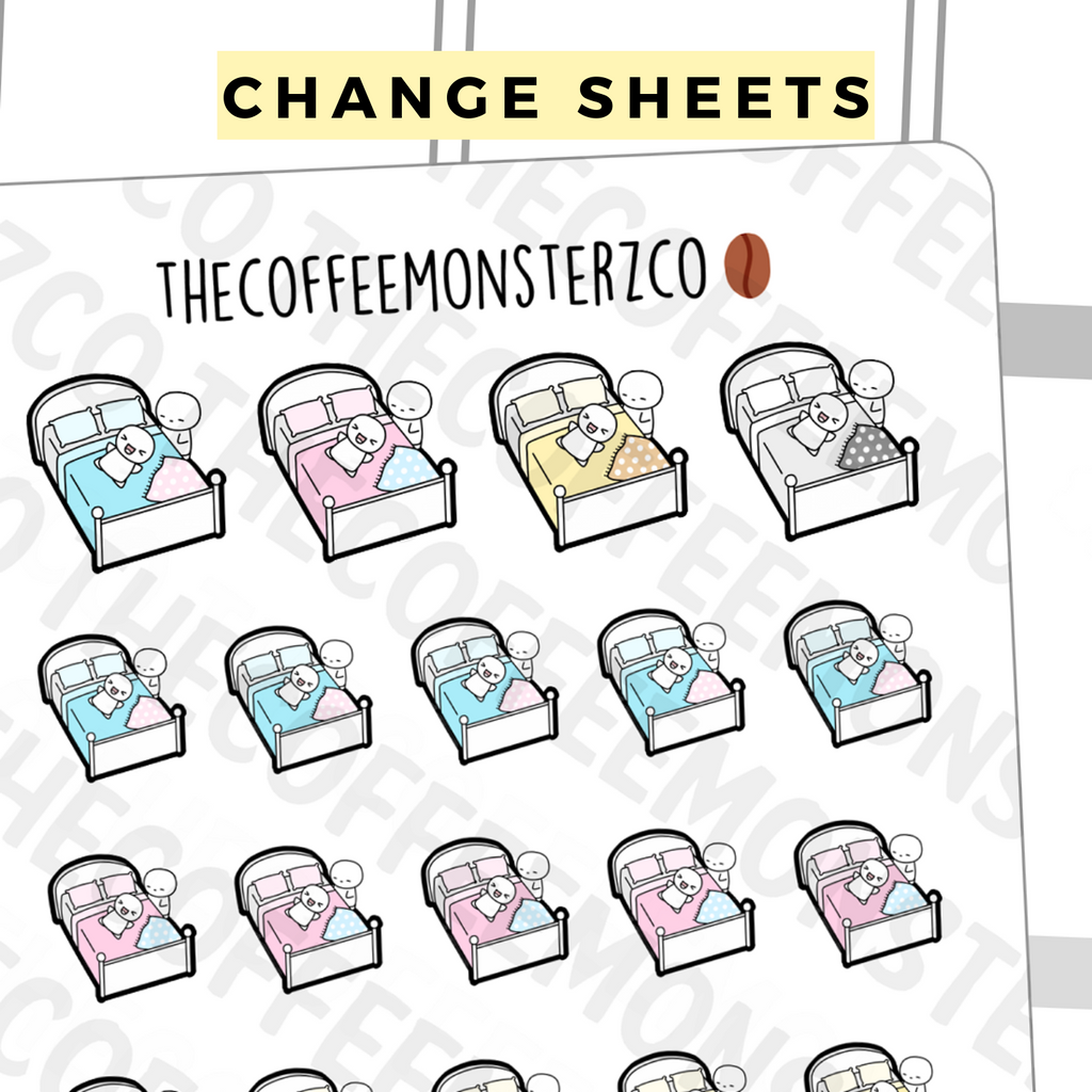 Change Bed Sheets Emotis TheCoffeeMonsterzCo