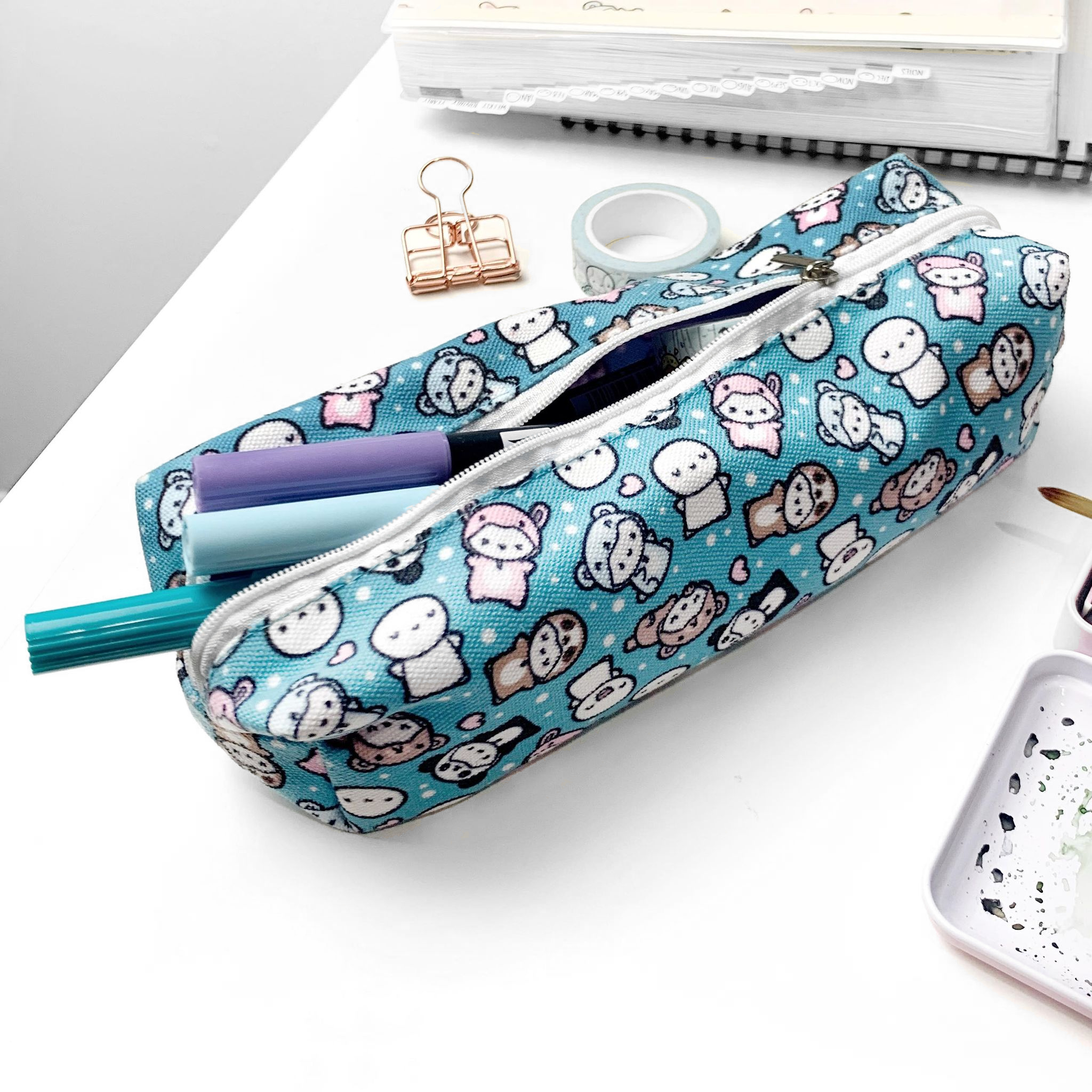 Misfit Mermaid Teal - Emoti Pencil Pouch (1 per customer)