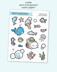 The Four Biomes Large Doodle Washi Stickers